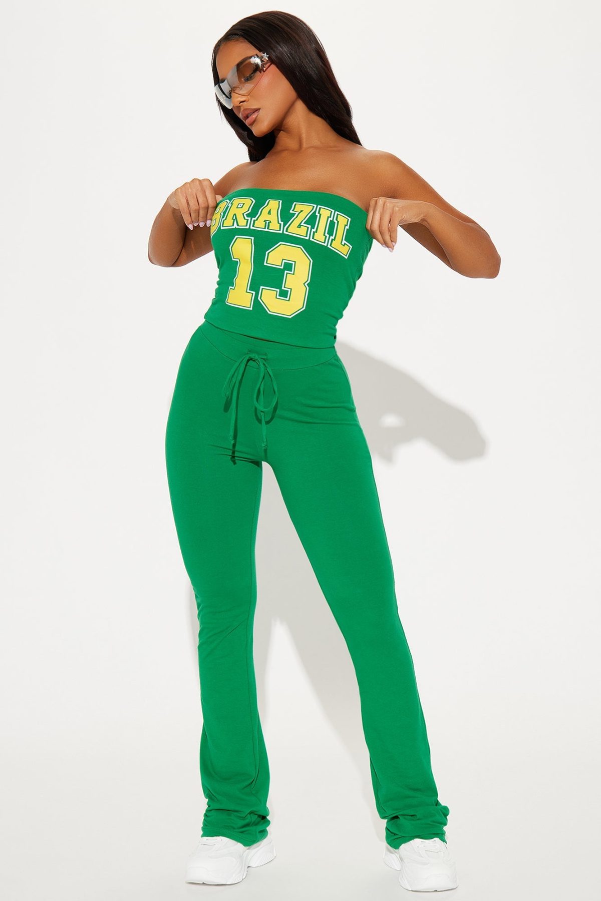 Brazil Number 13 Pant Set - Green