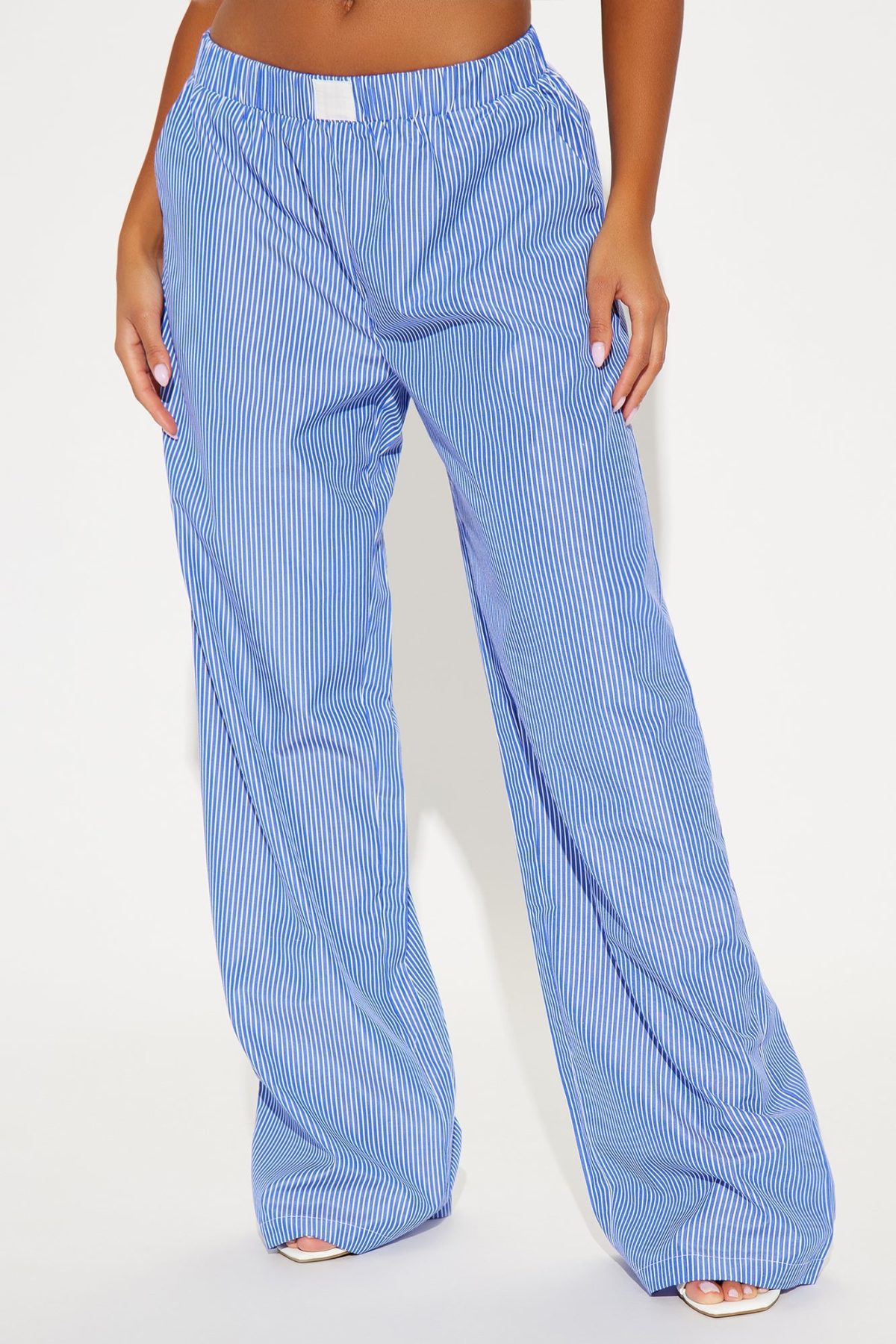 Keep Them Flowing Pinstripe Boxer Pant - Blue/combo