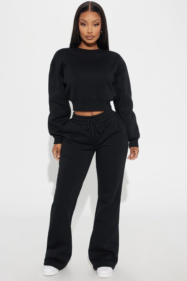 Candice Lounge Flare Pant - Black