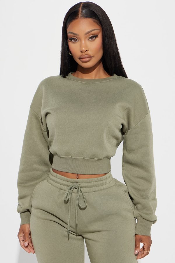 Candice Lounge Crew Neck - Olive