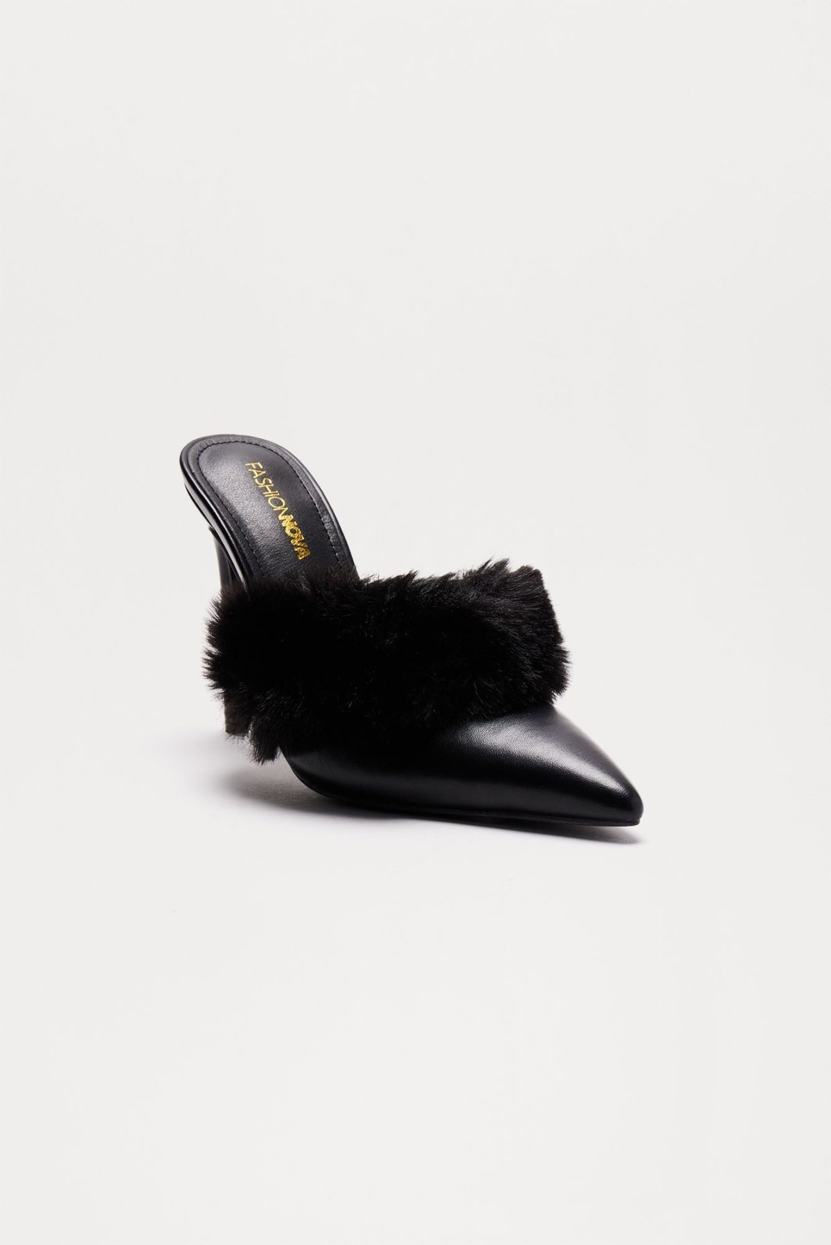 Stella Fur Trim Pumps - Black