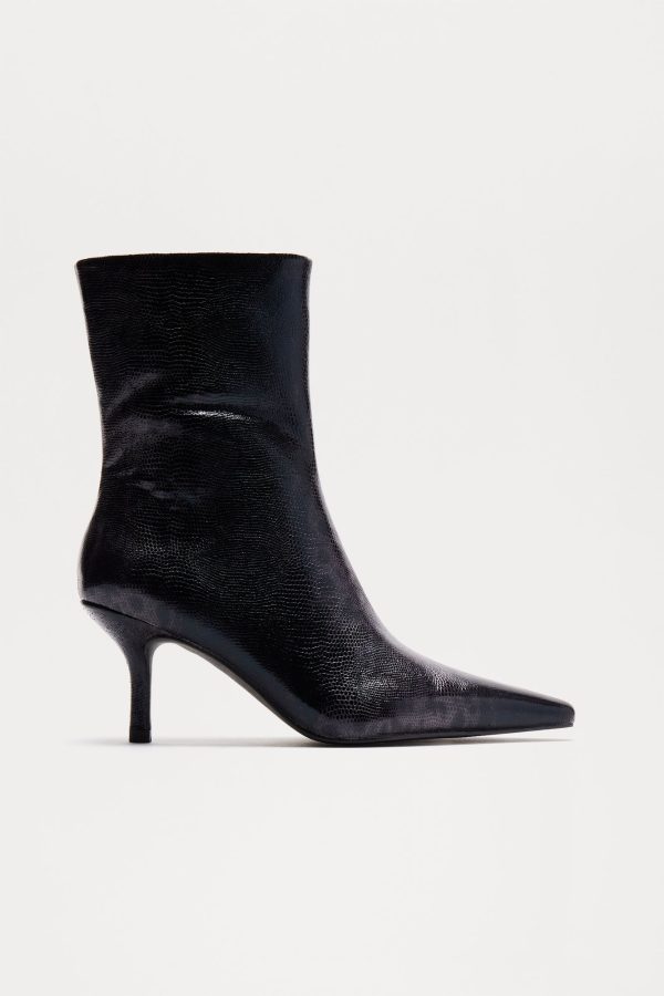 Meg Heeled Booties - Black/combo