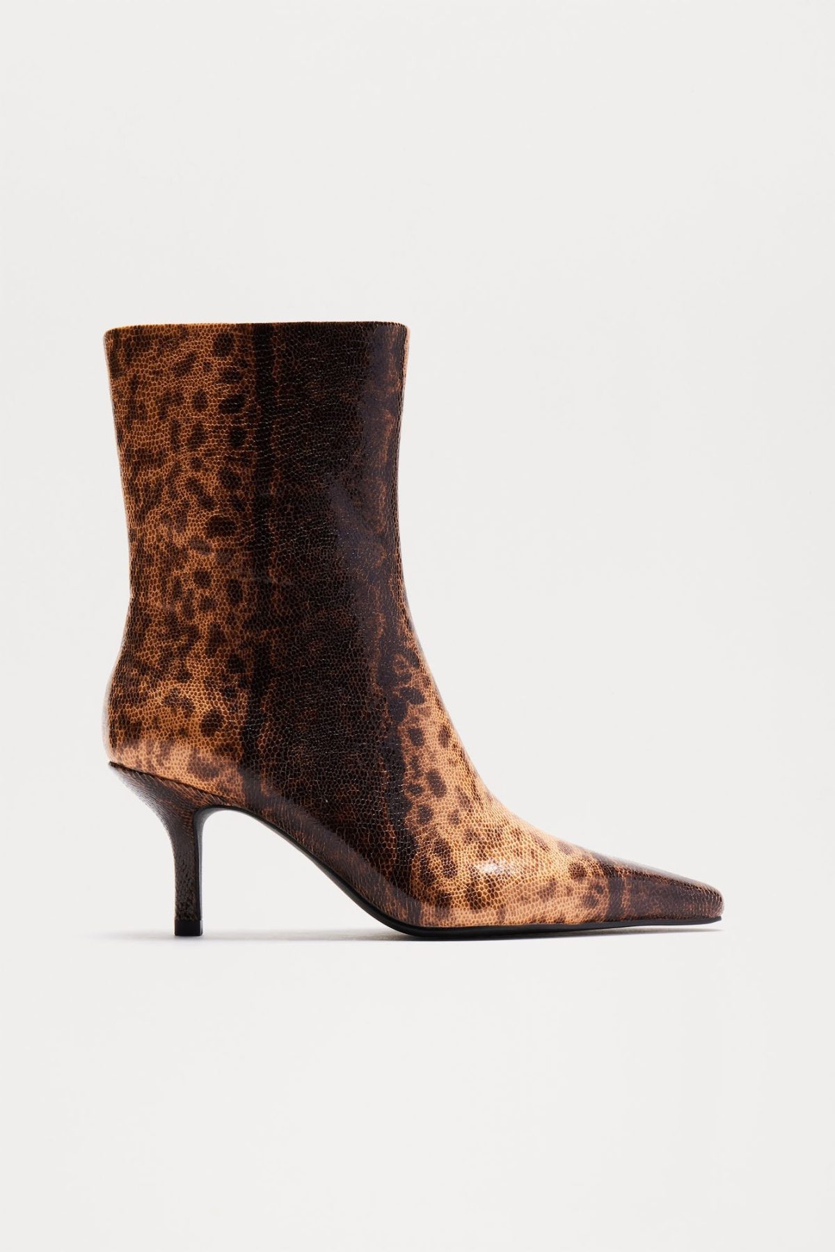 Meg Heeled Booties - Brown/combo