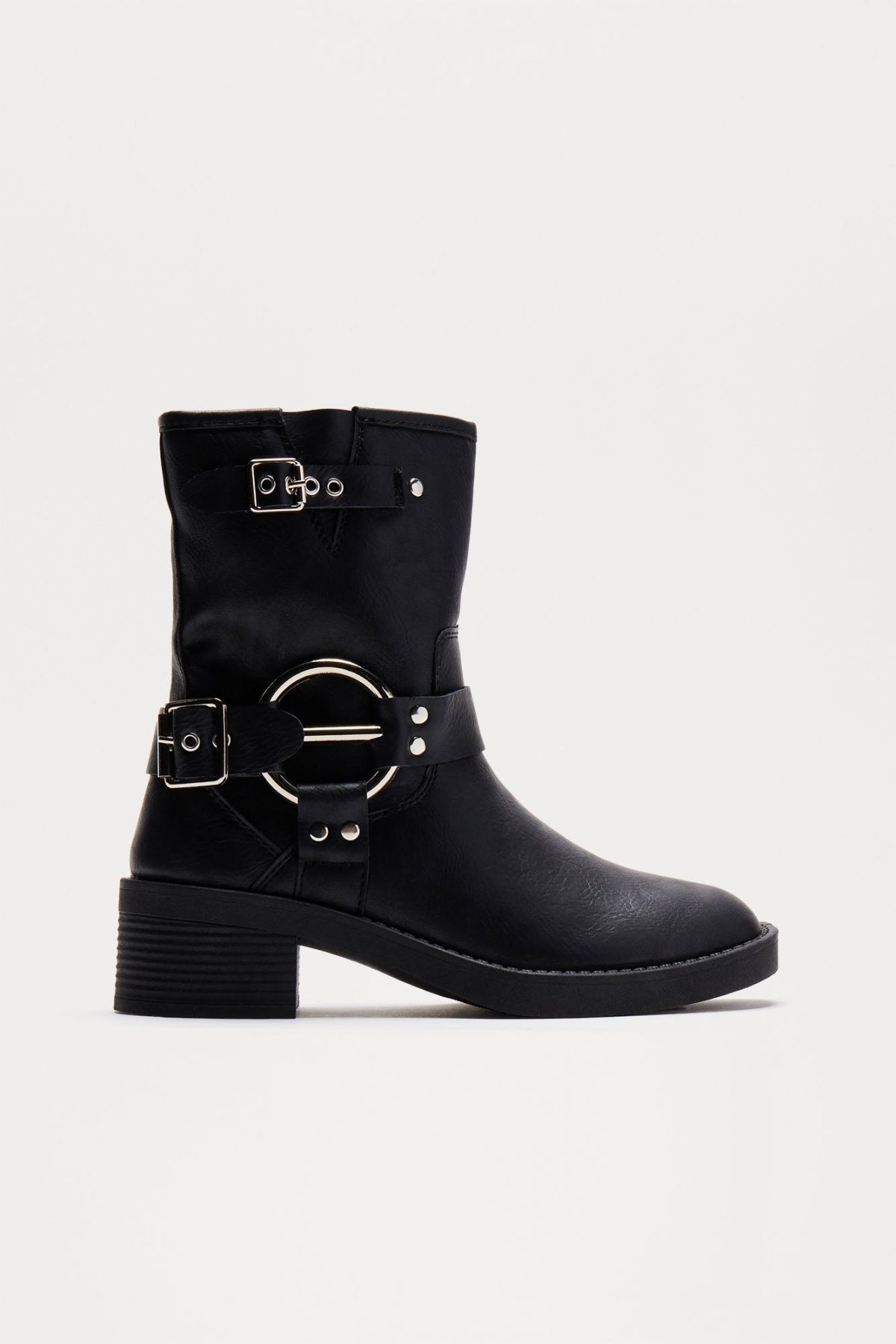 Laine Buckle Booties - Black