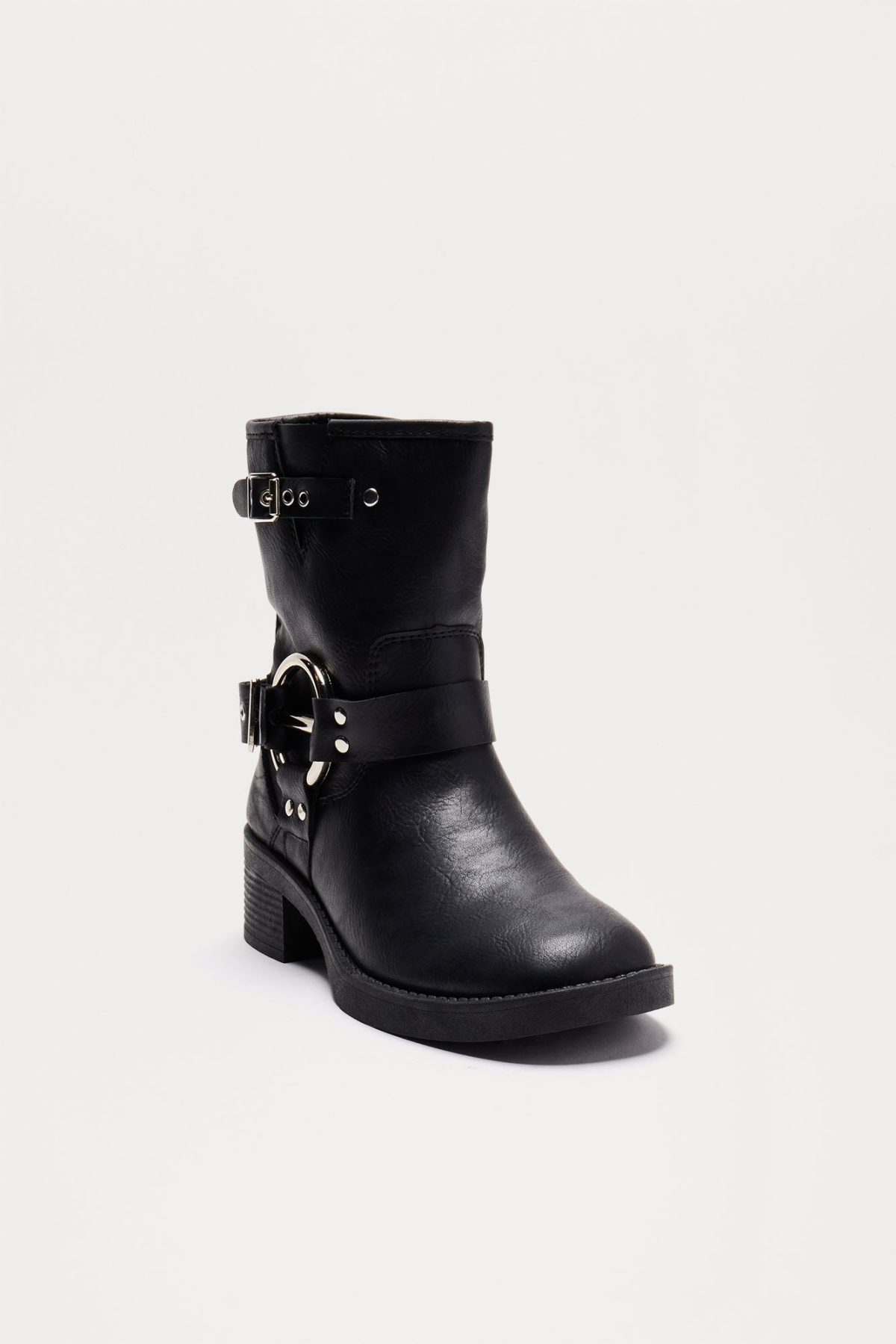 Laine Buckle Booties - Black