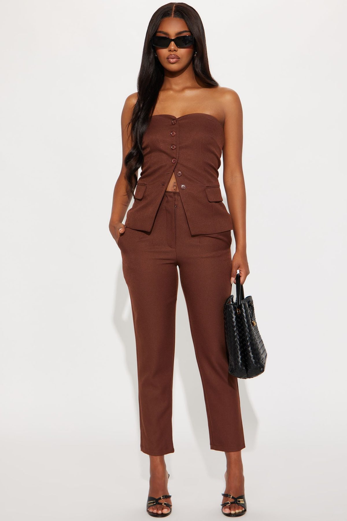 Tessa Pant Set - Chocolate