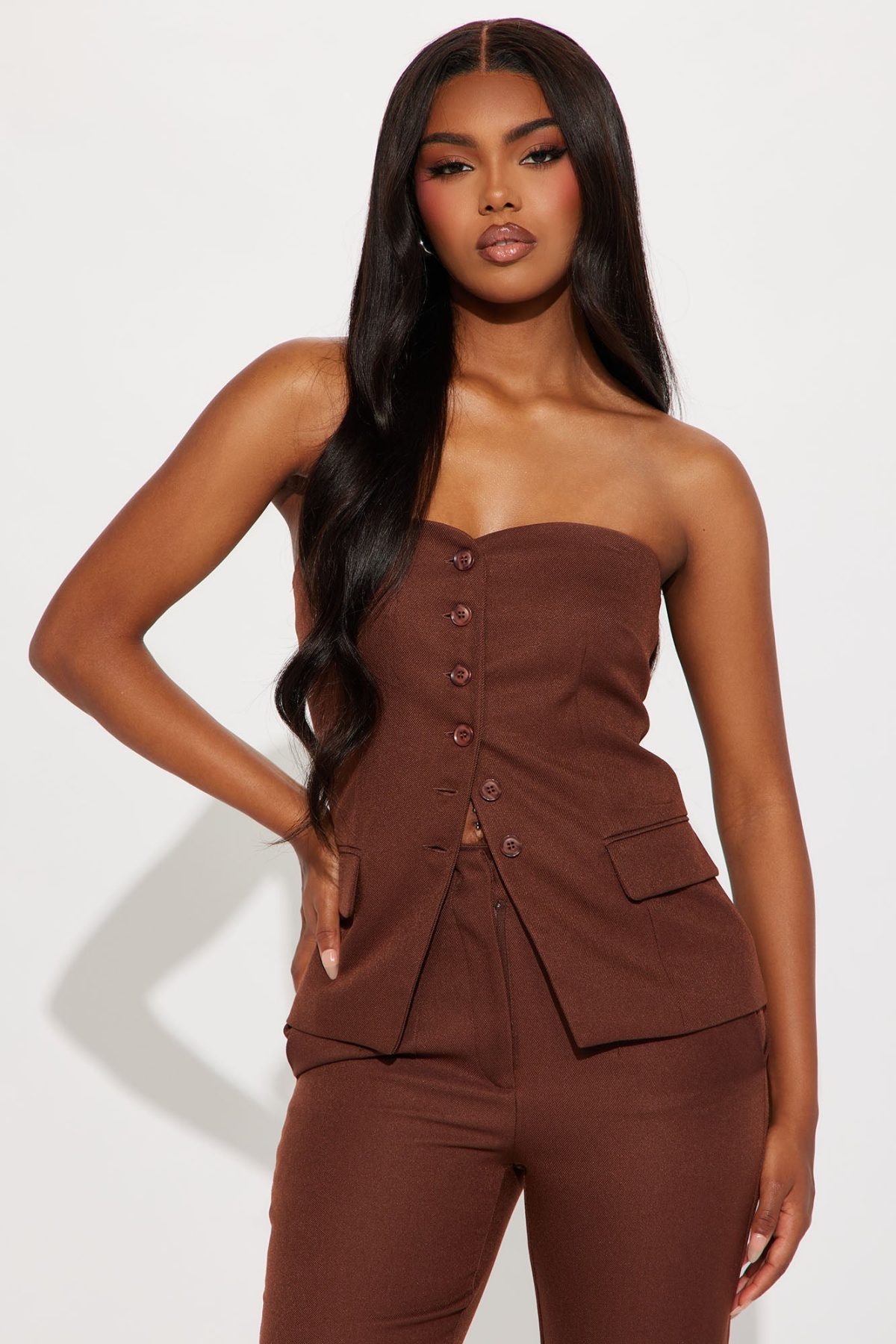 Tessa Pant Set - Chocolate