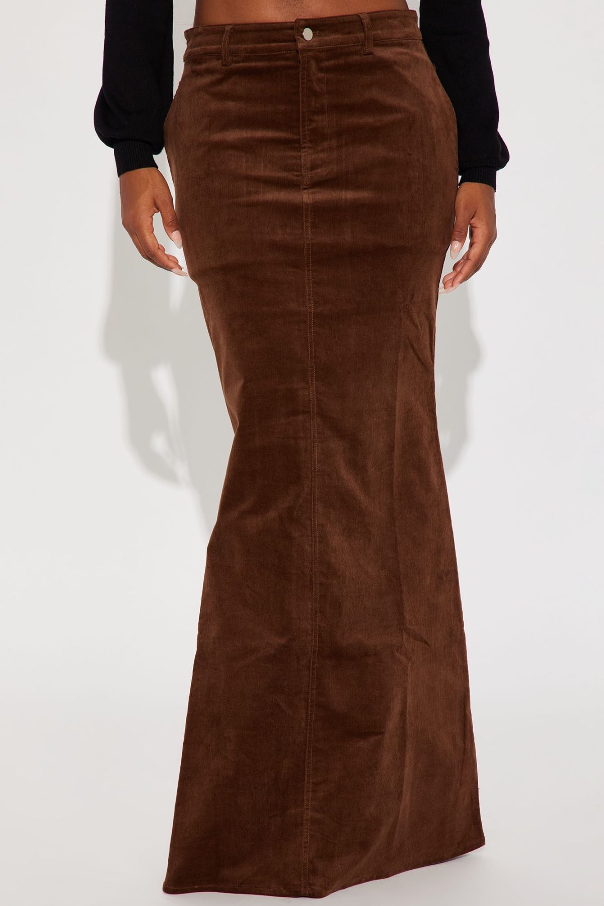 Charmaine Corduroy Maxi Skirt - Brown