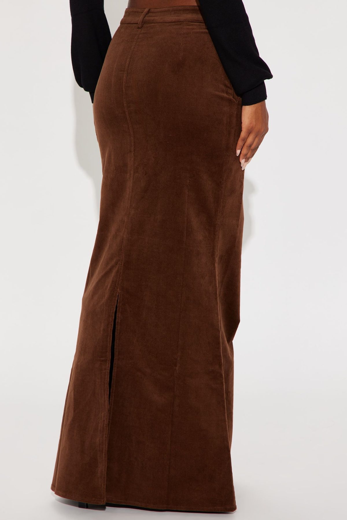 Charmaine Corduroy Maxi Skirt - Brown