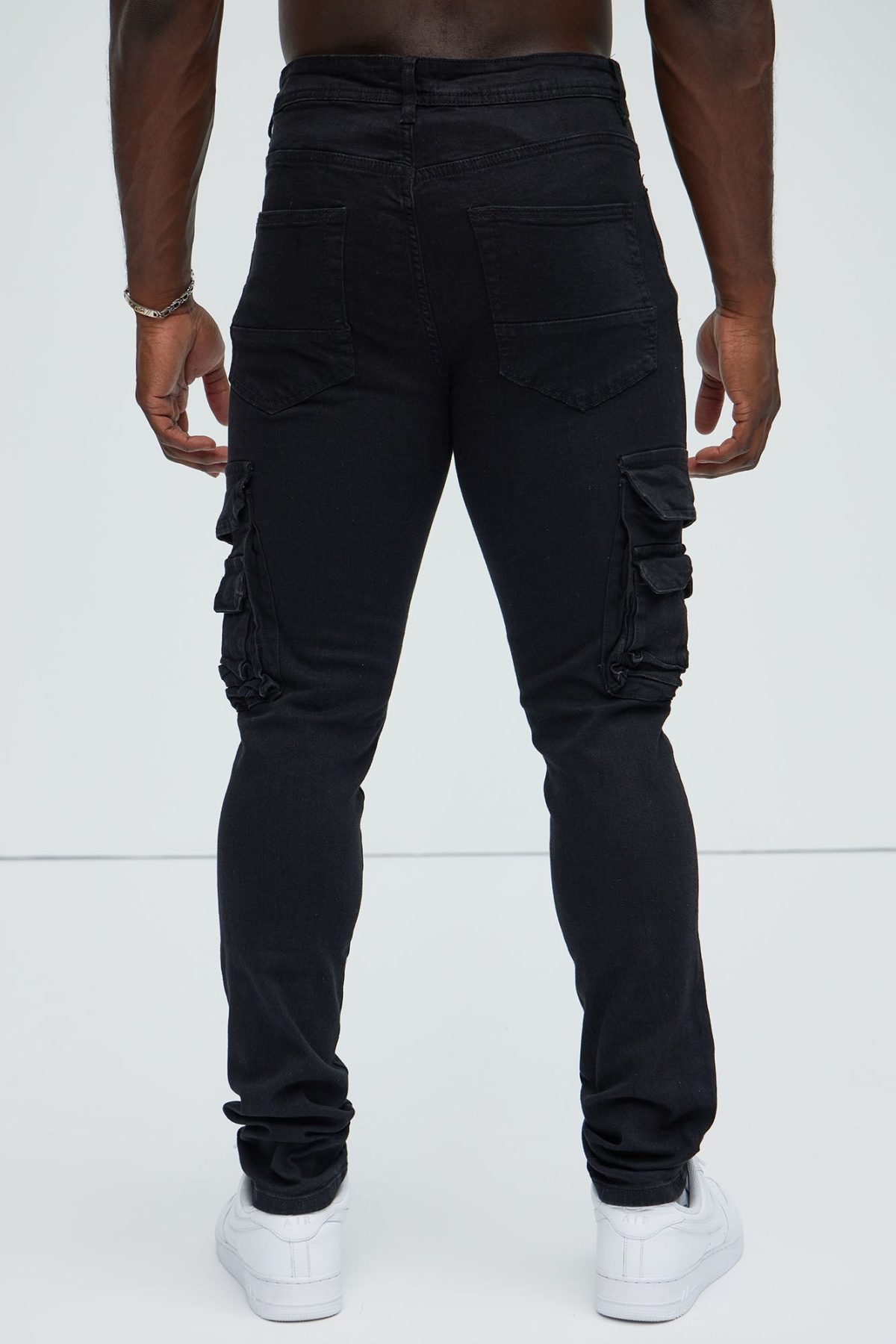 Fall For It Cargo Skinny Jeans - Black