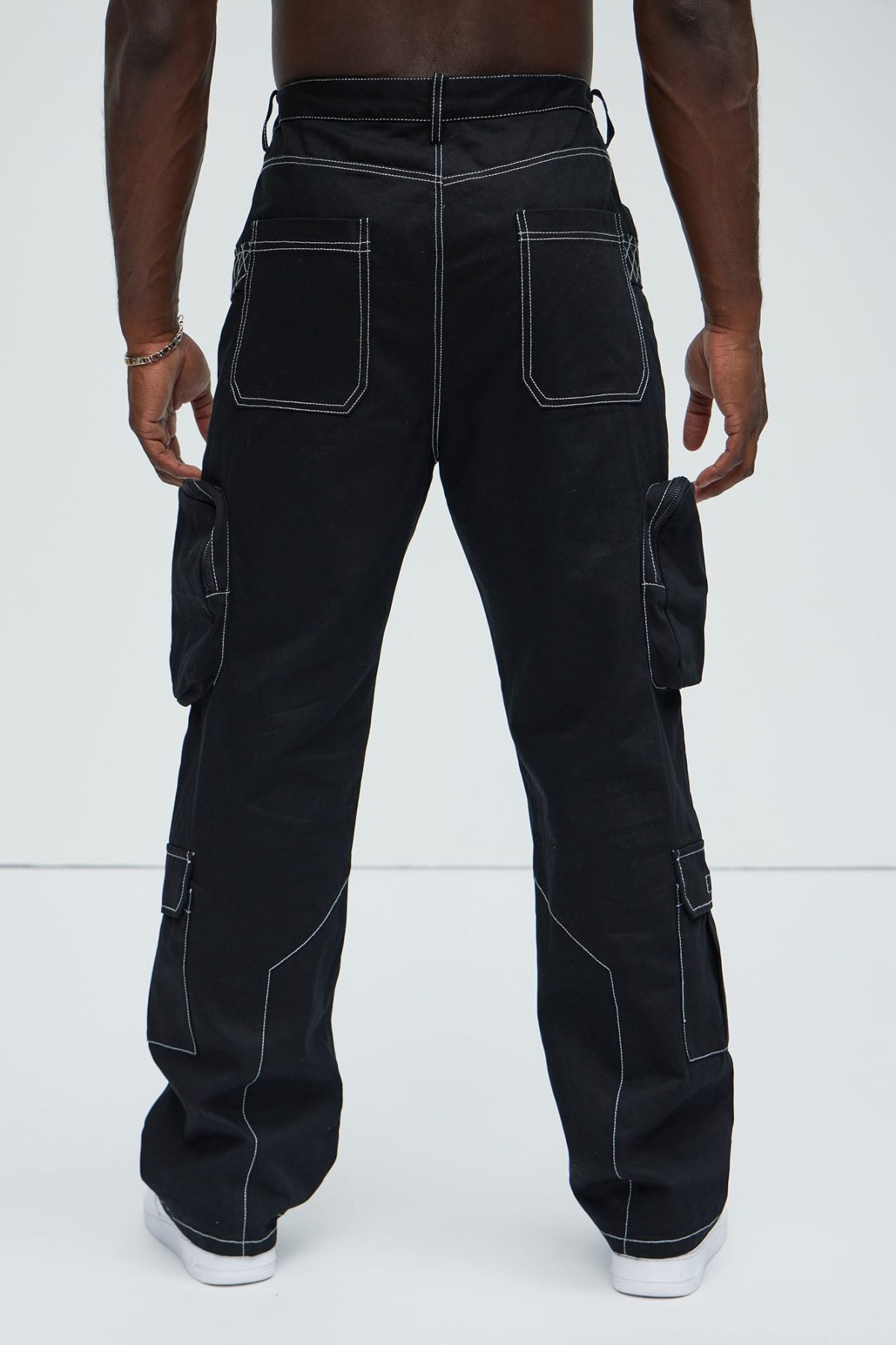 Galactic Straight Cargo Pants - Black