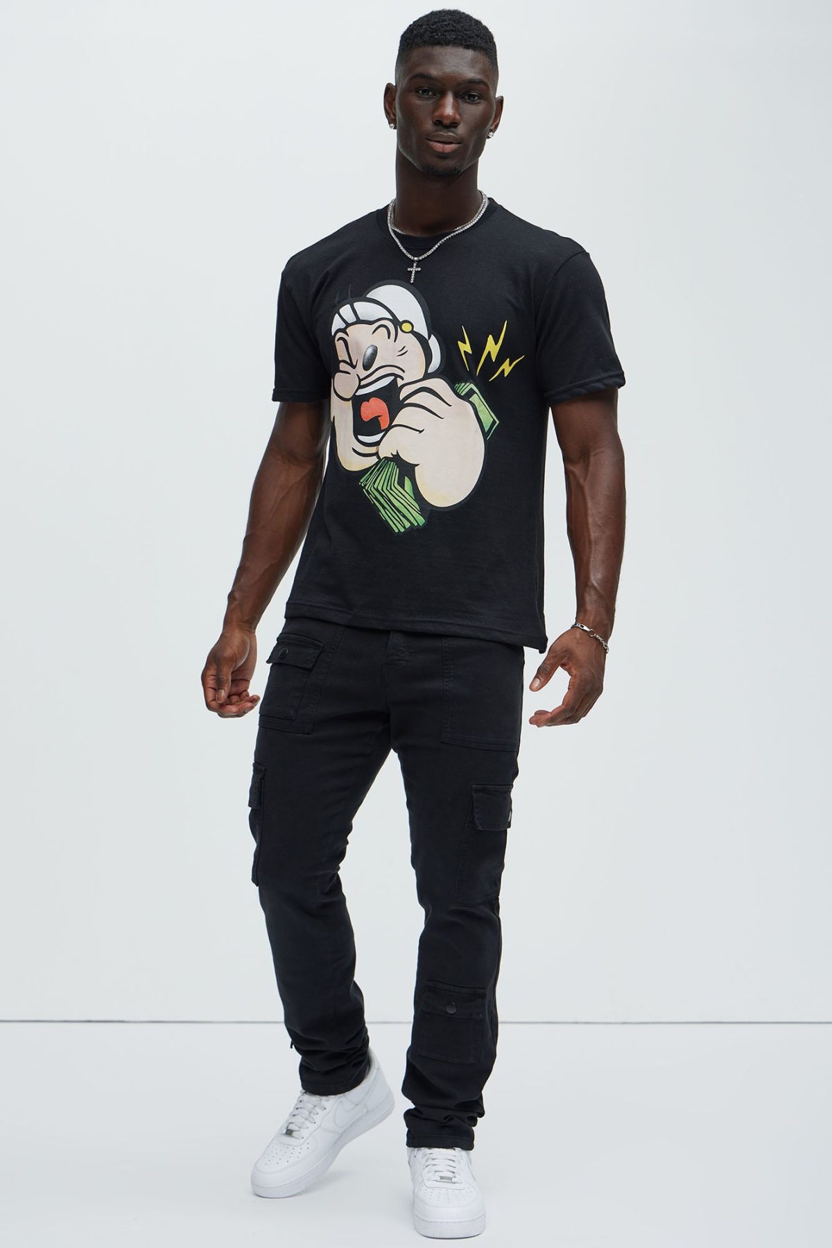 Popeye Money Talk Short Sleeve Tee - Black