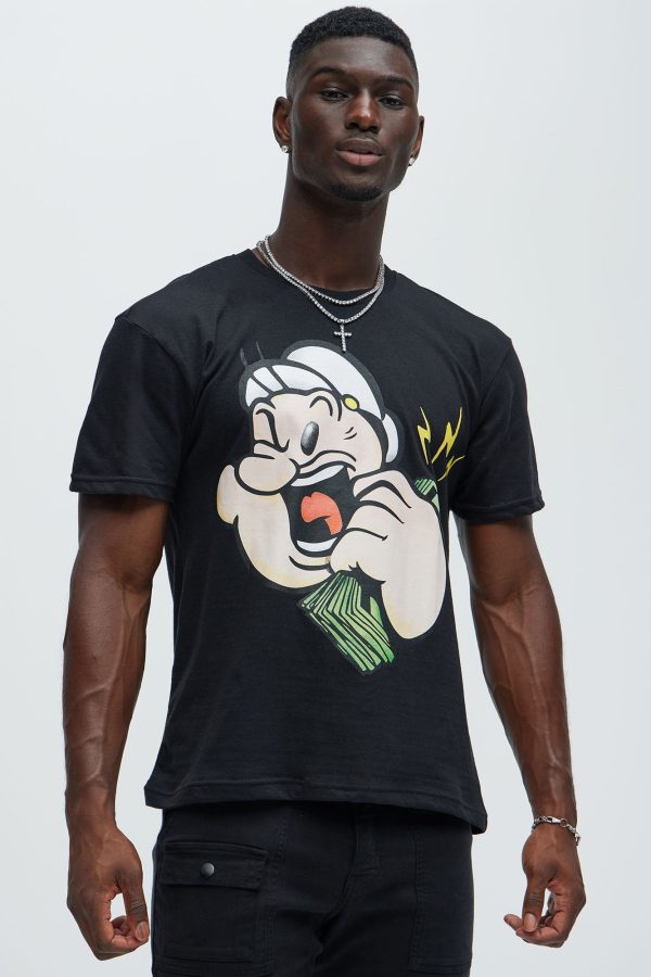 Popeye Money Talk Short Sleeve Tee - Black