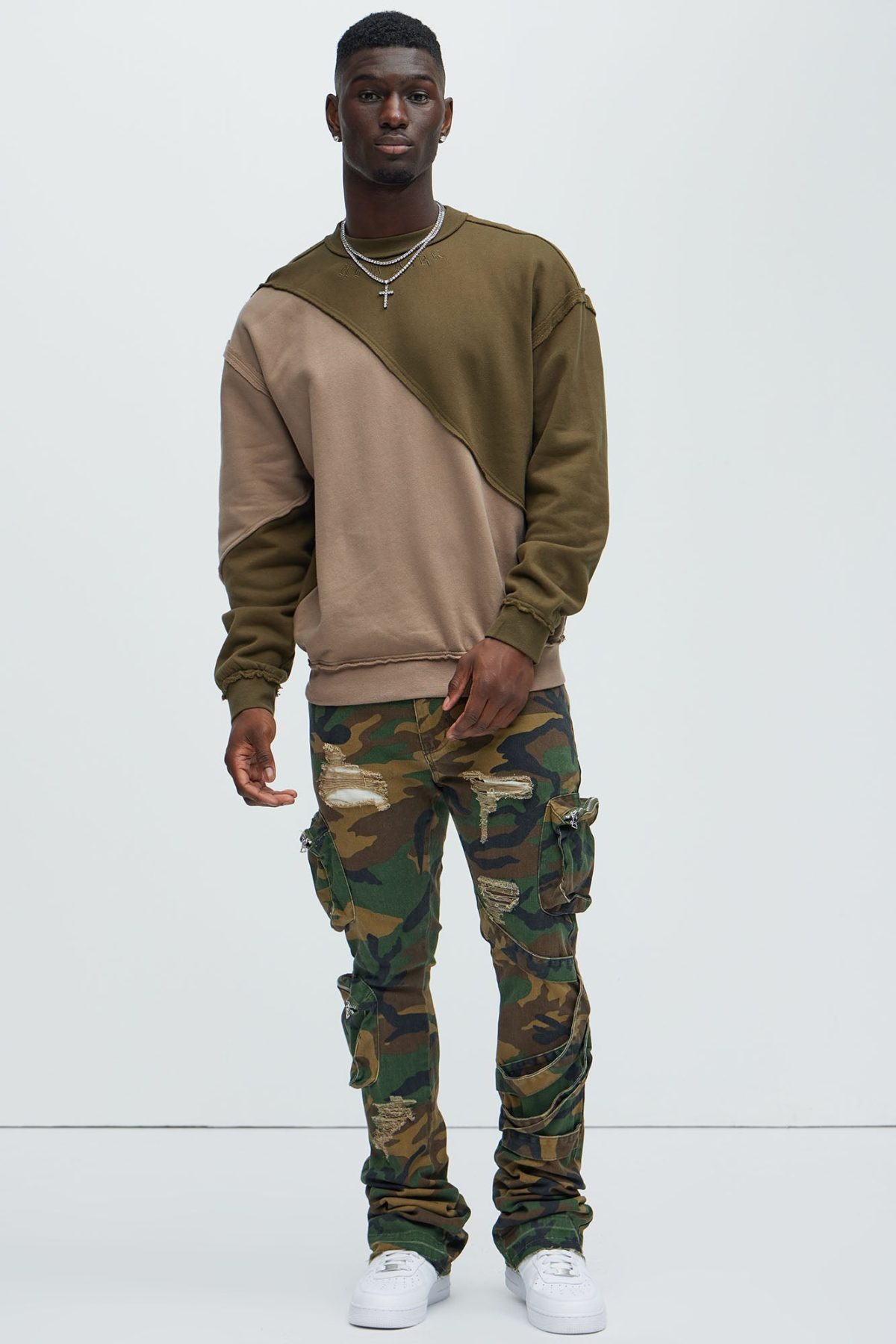 Find Out Cargo Flare Pants - Camouflage