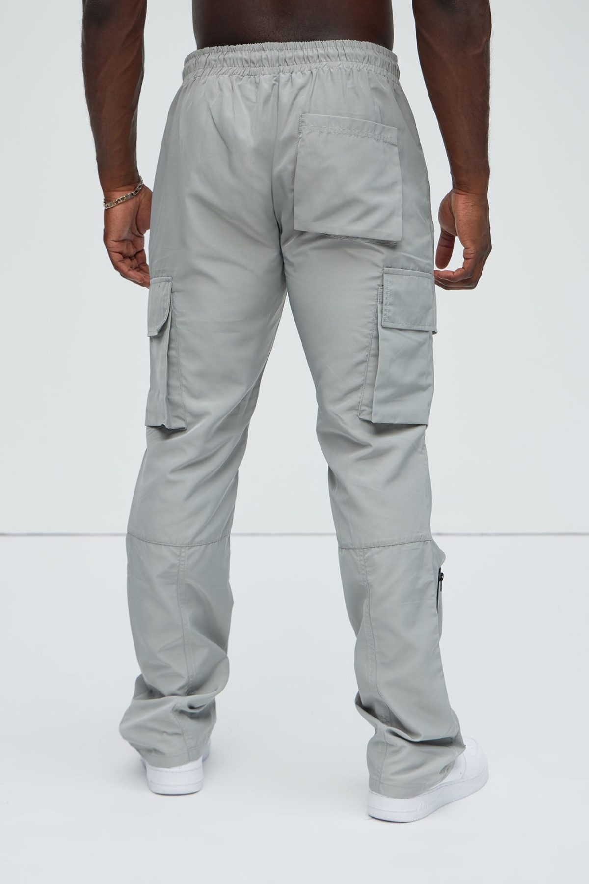 Take Me On Cargo Nylon Pants - Grey