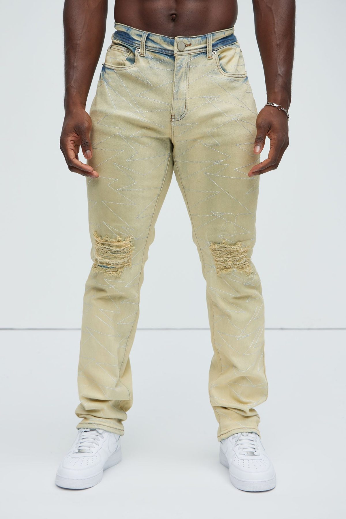 Got To Stay Up Slim Jeans - Light Wash