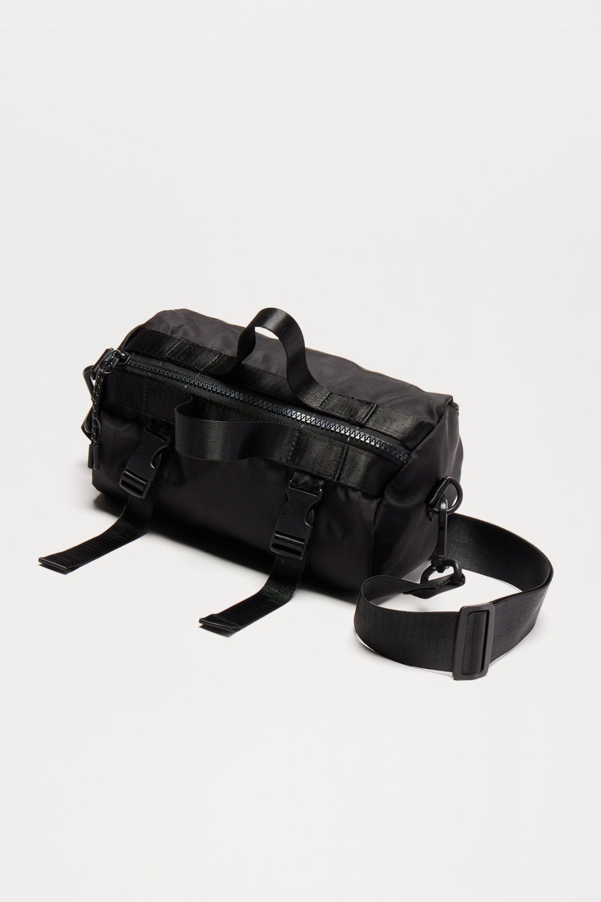 Mini Duffle Crossbody Bag - Black