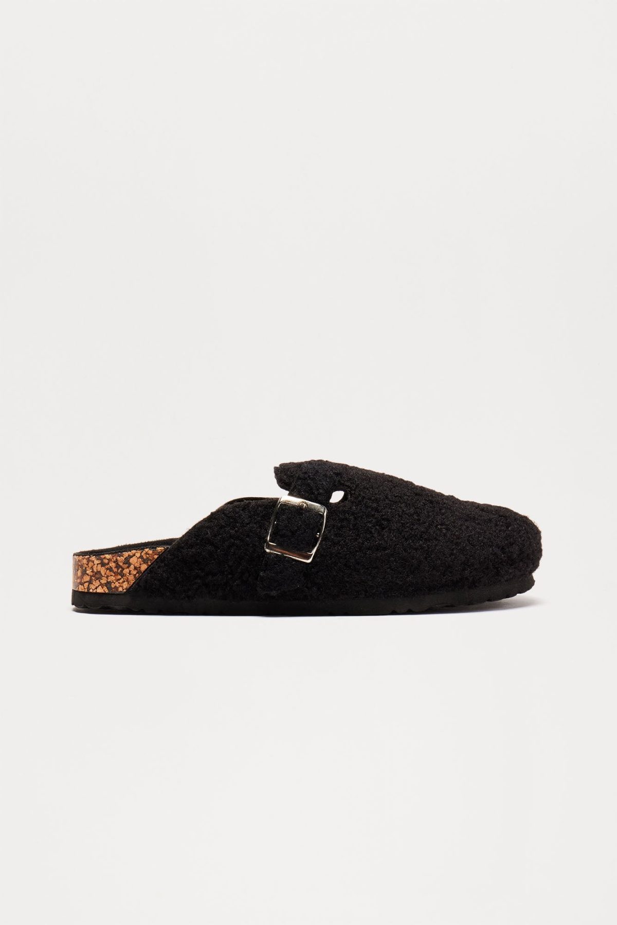 Leo Sherpa Slides - Black