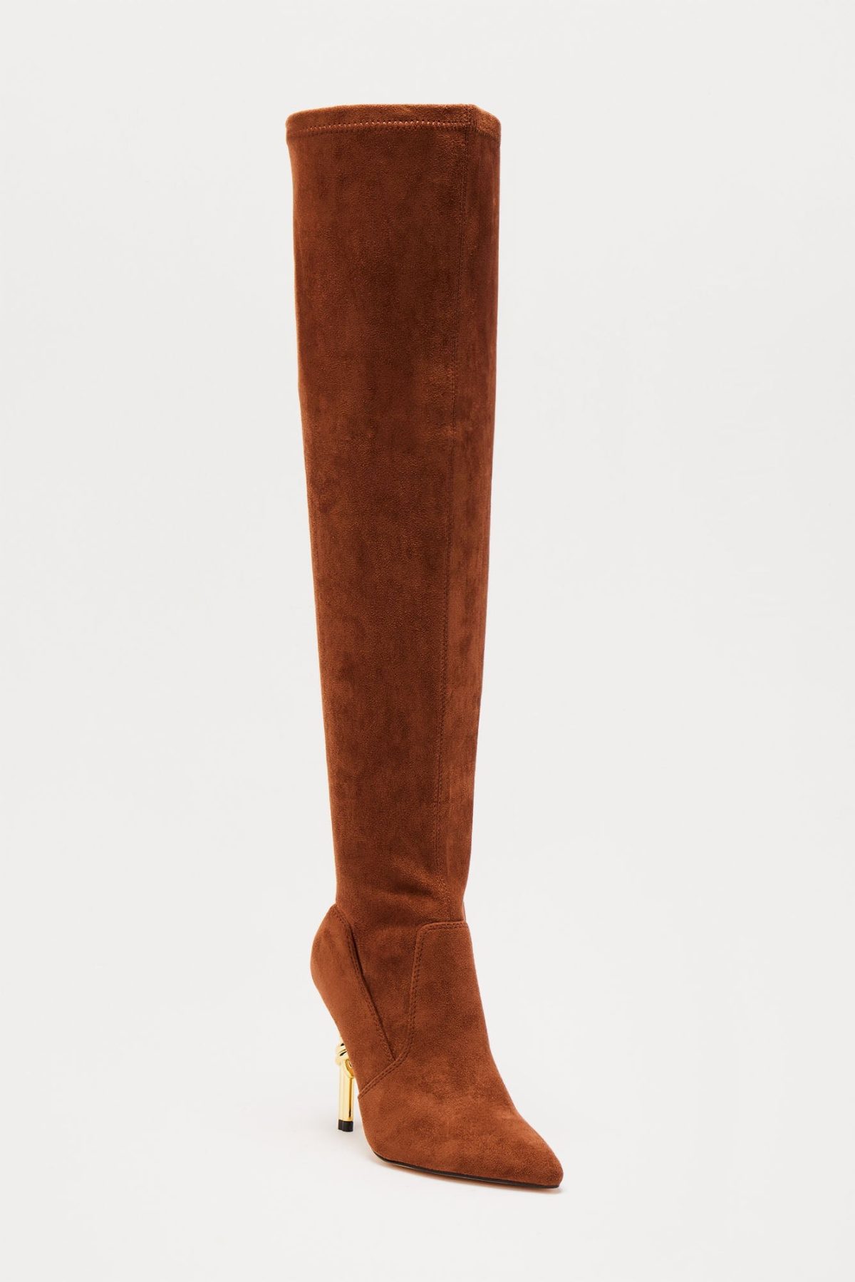 Leave The Drama Thigh High Boots - Brown