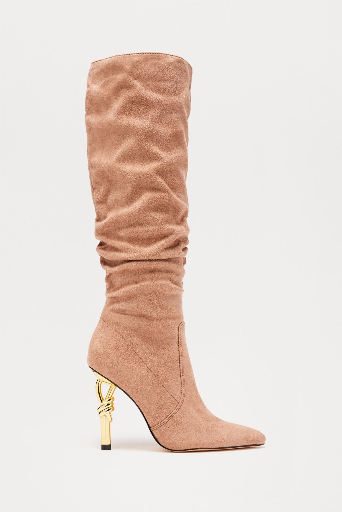 Knot My Problem Knee High Boots - Taupe