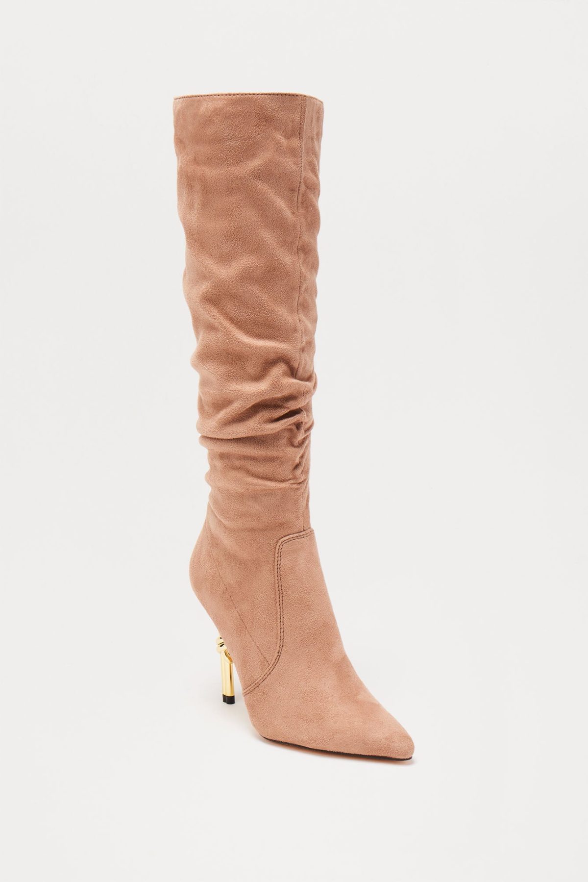 Knot My Problem Knee High Boots - Taupe