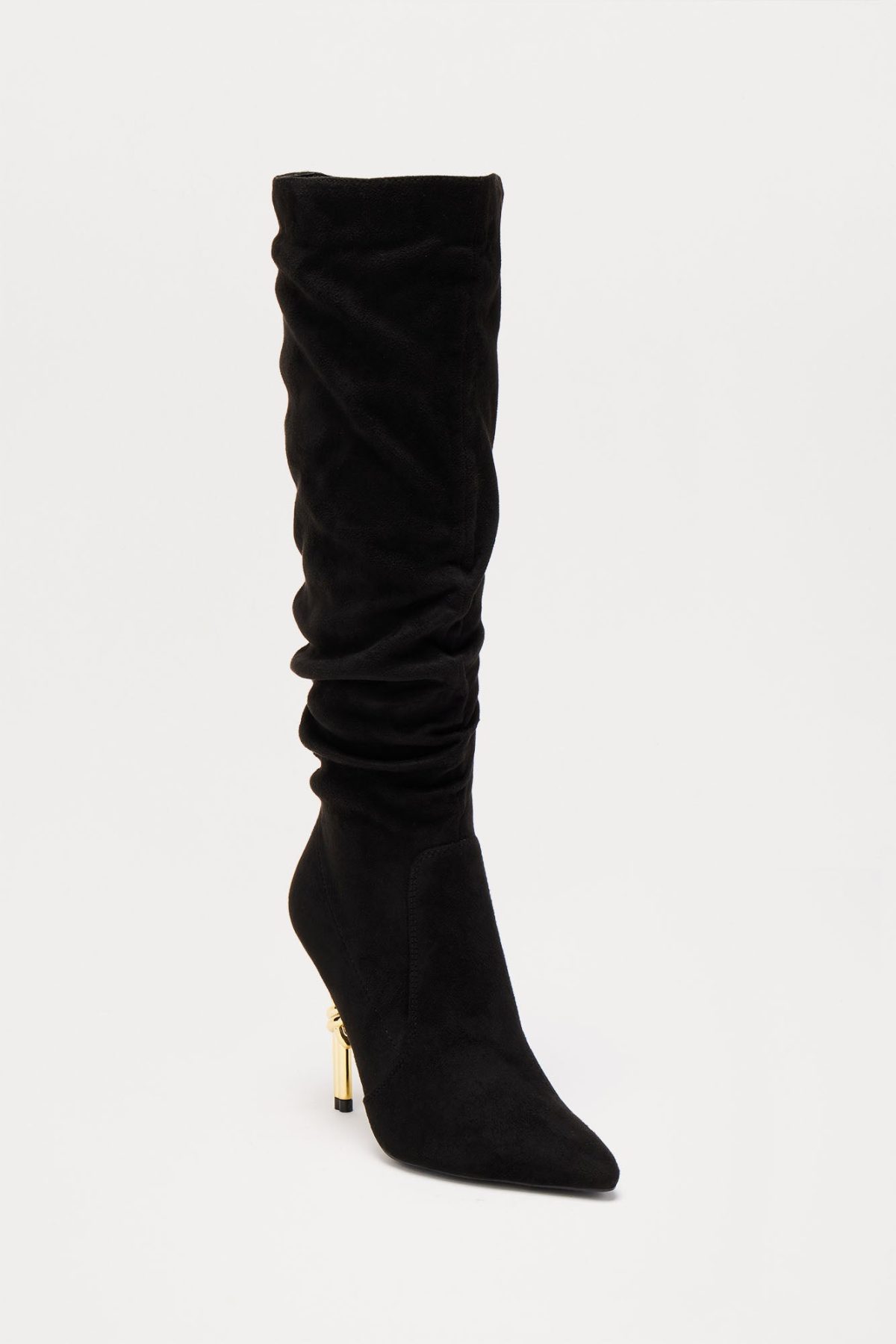 Knot My Problem Knee High Boots - Black