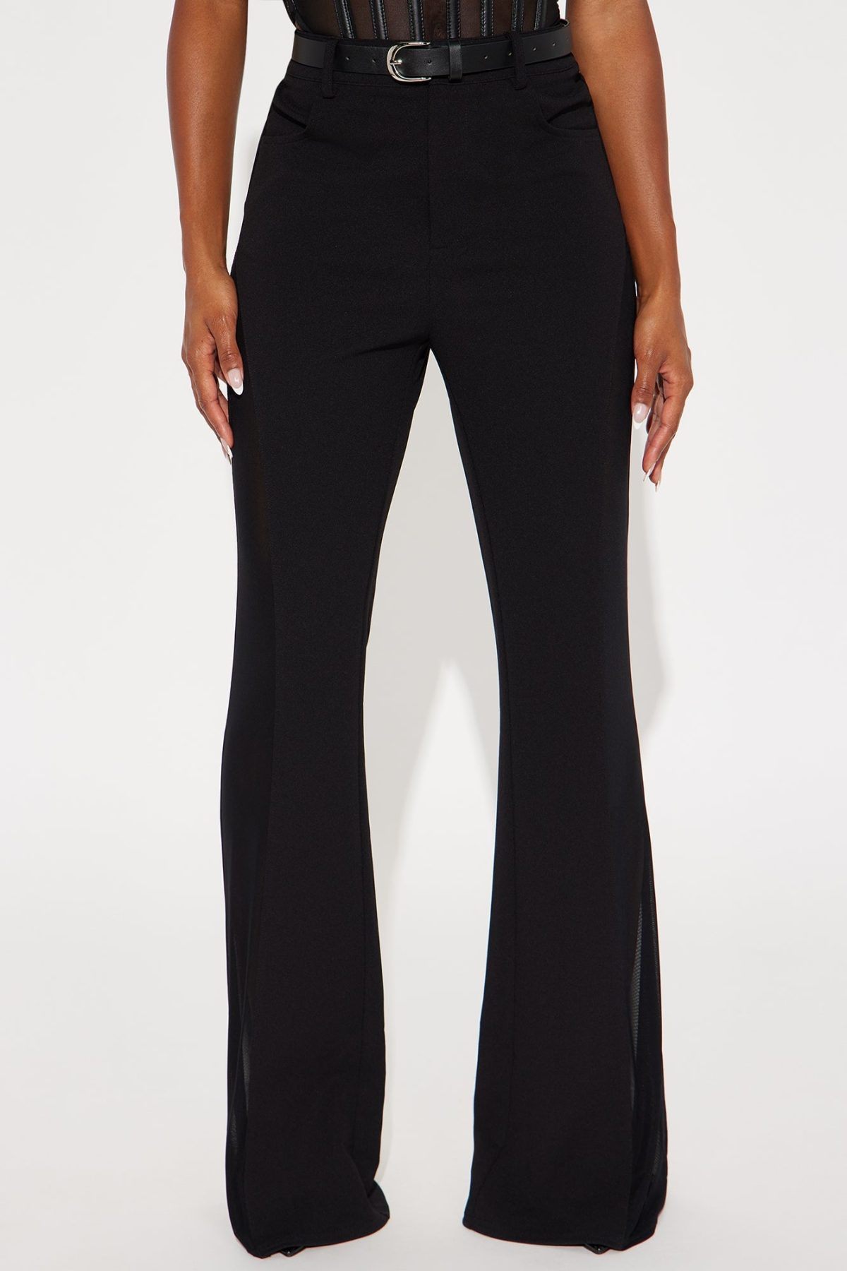 Keep The Focus Belted Trouser - Black