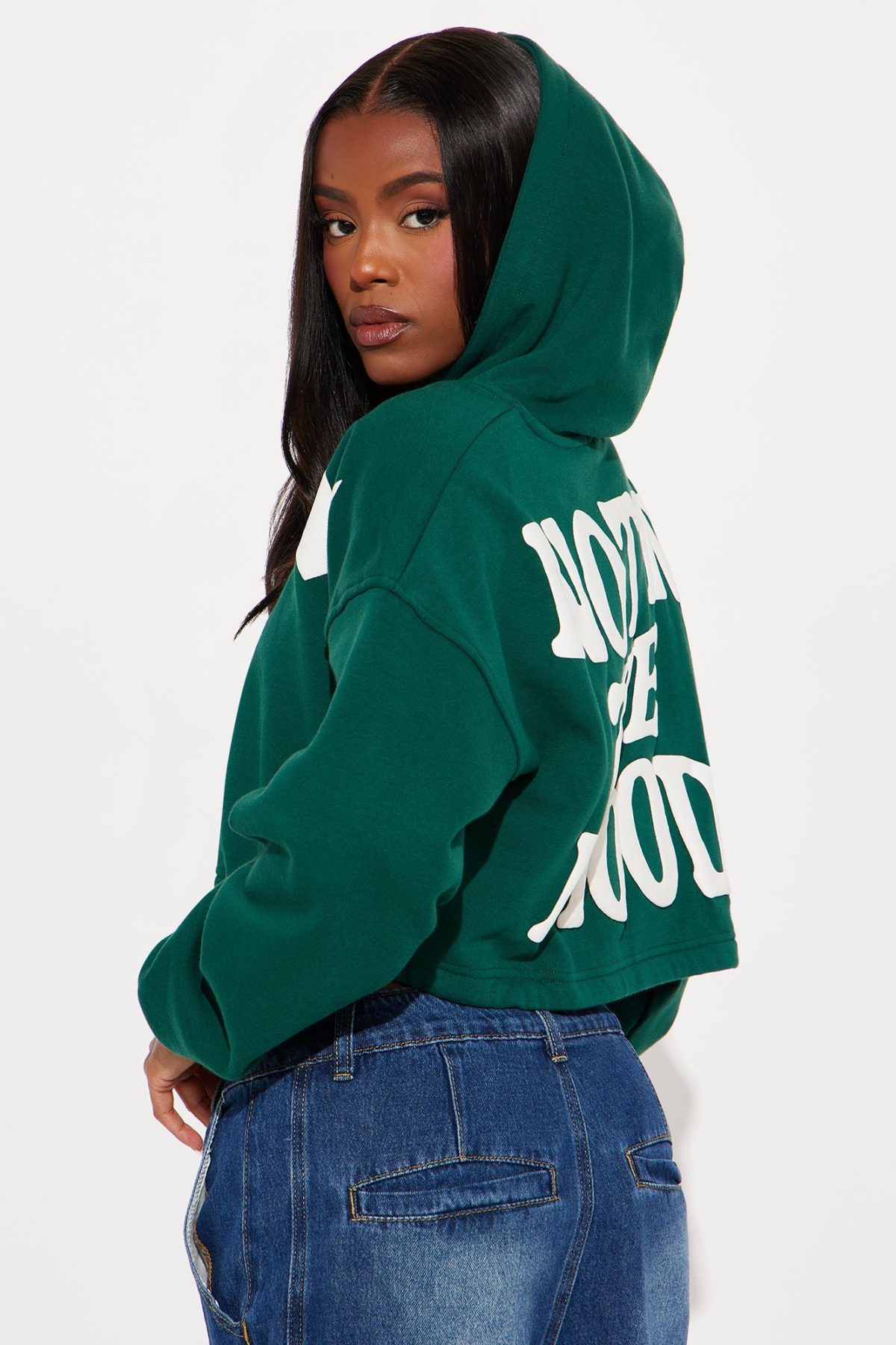 Not In The Mood Washed Hoodie - Hunter