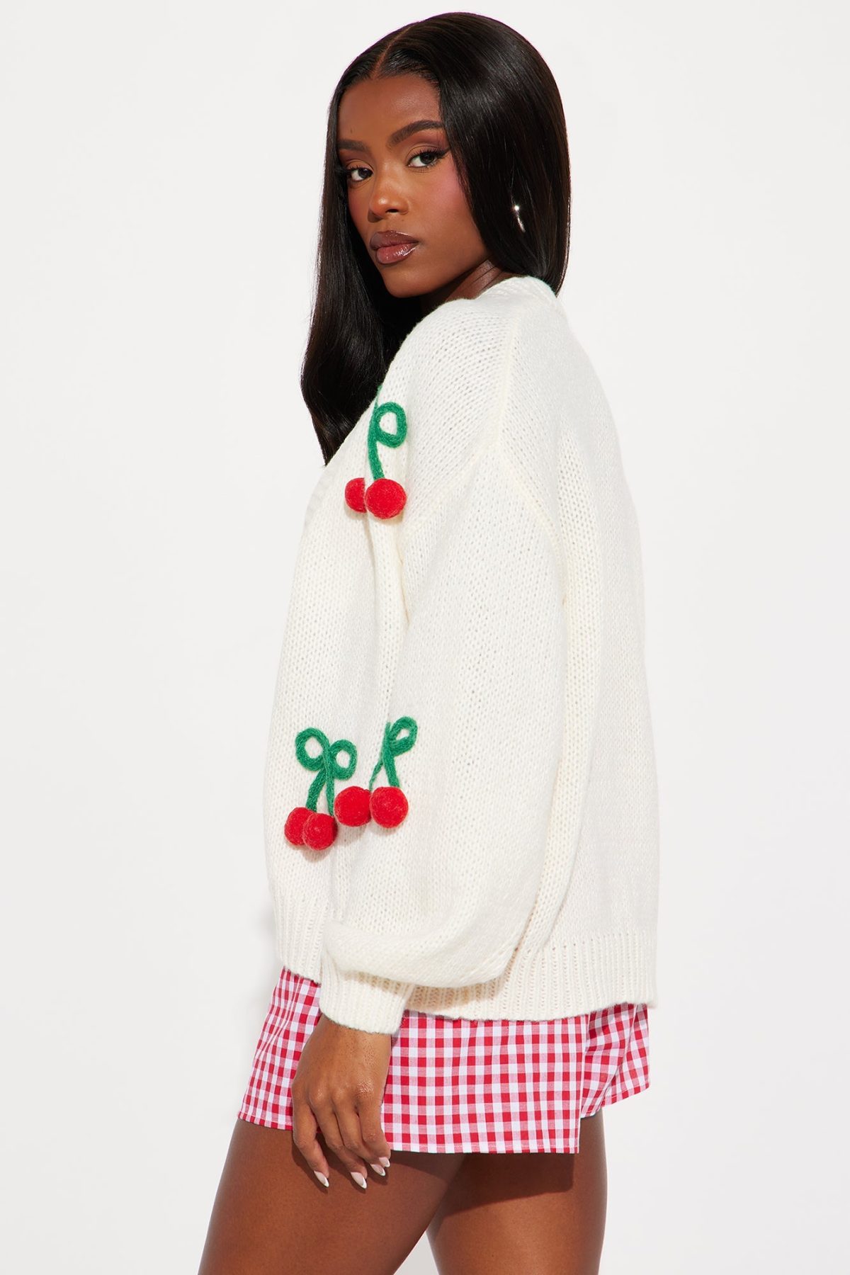 Juicy And Sweet Cherry Cardigan - Red/combo