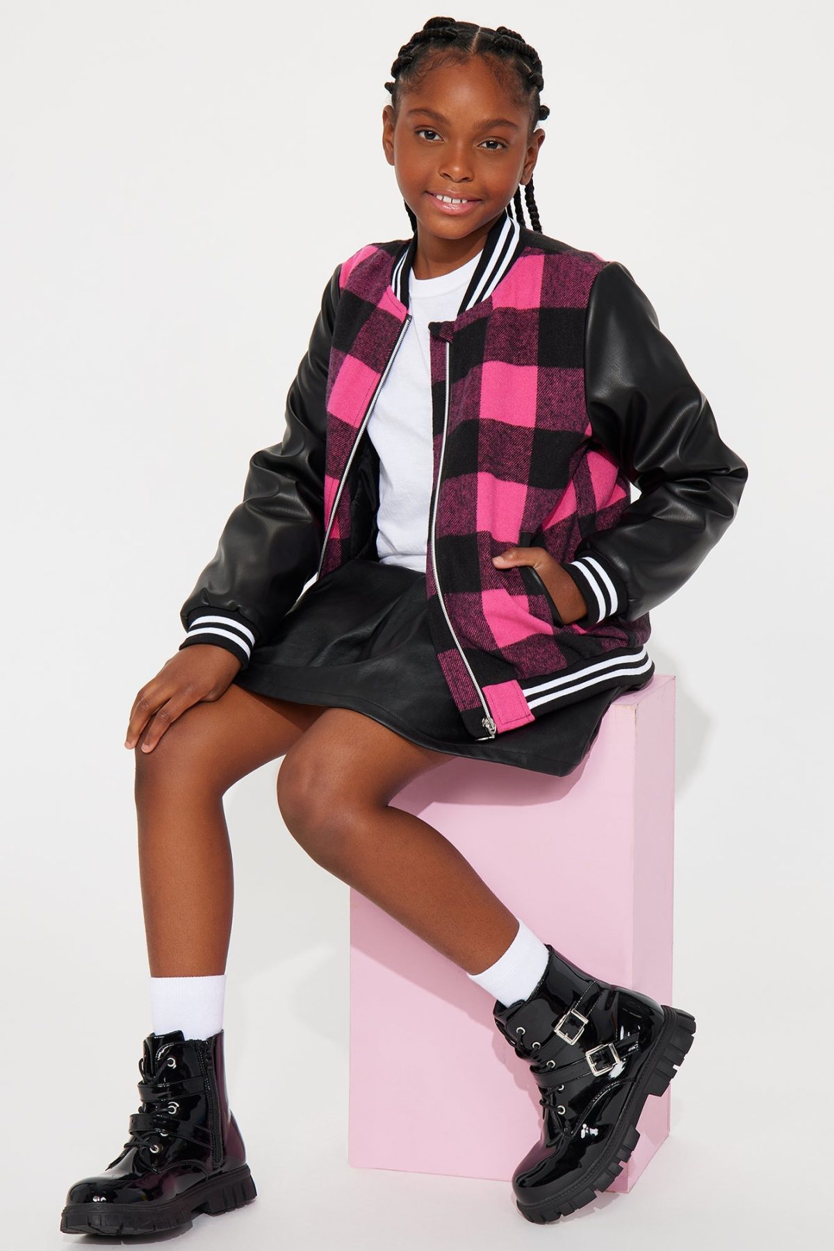 Mini Game On Bomber Jacket - Pink/combo