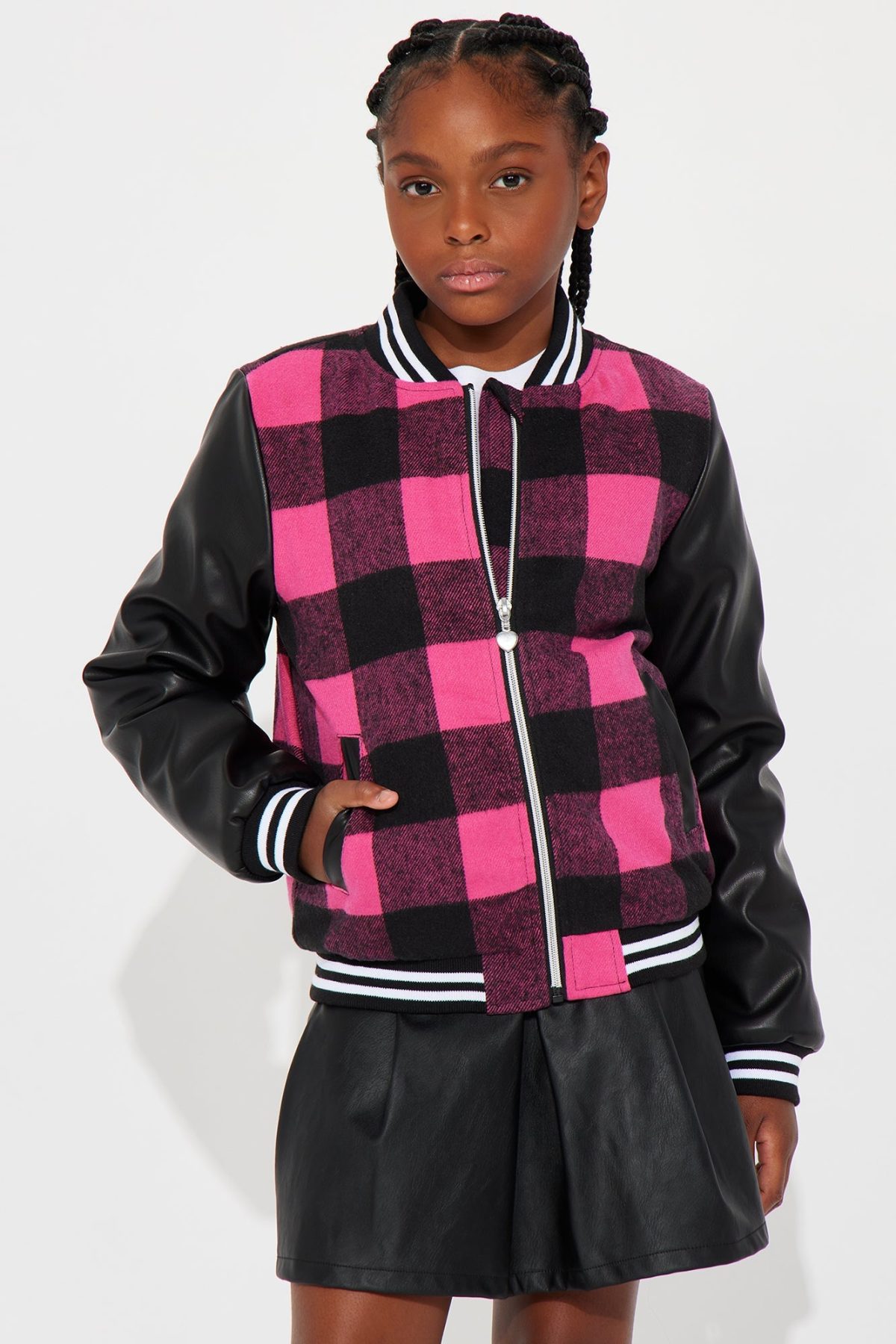 Mini Game On Bomber Jacket - Pink/combo