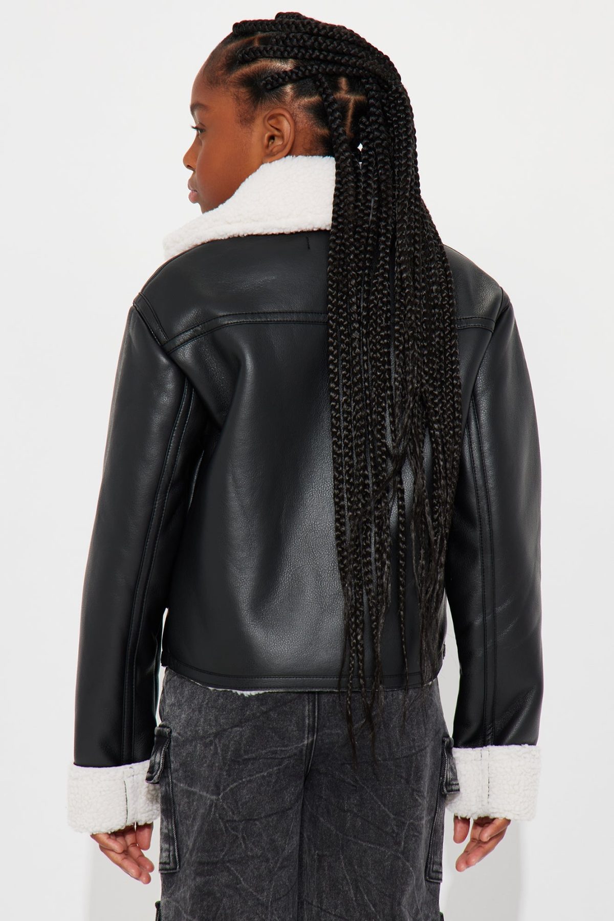 Mini Downtown Girl Bomber Jacket - Black