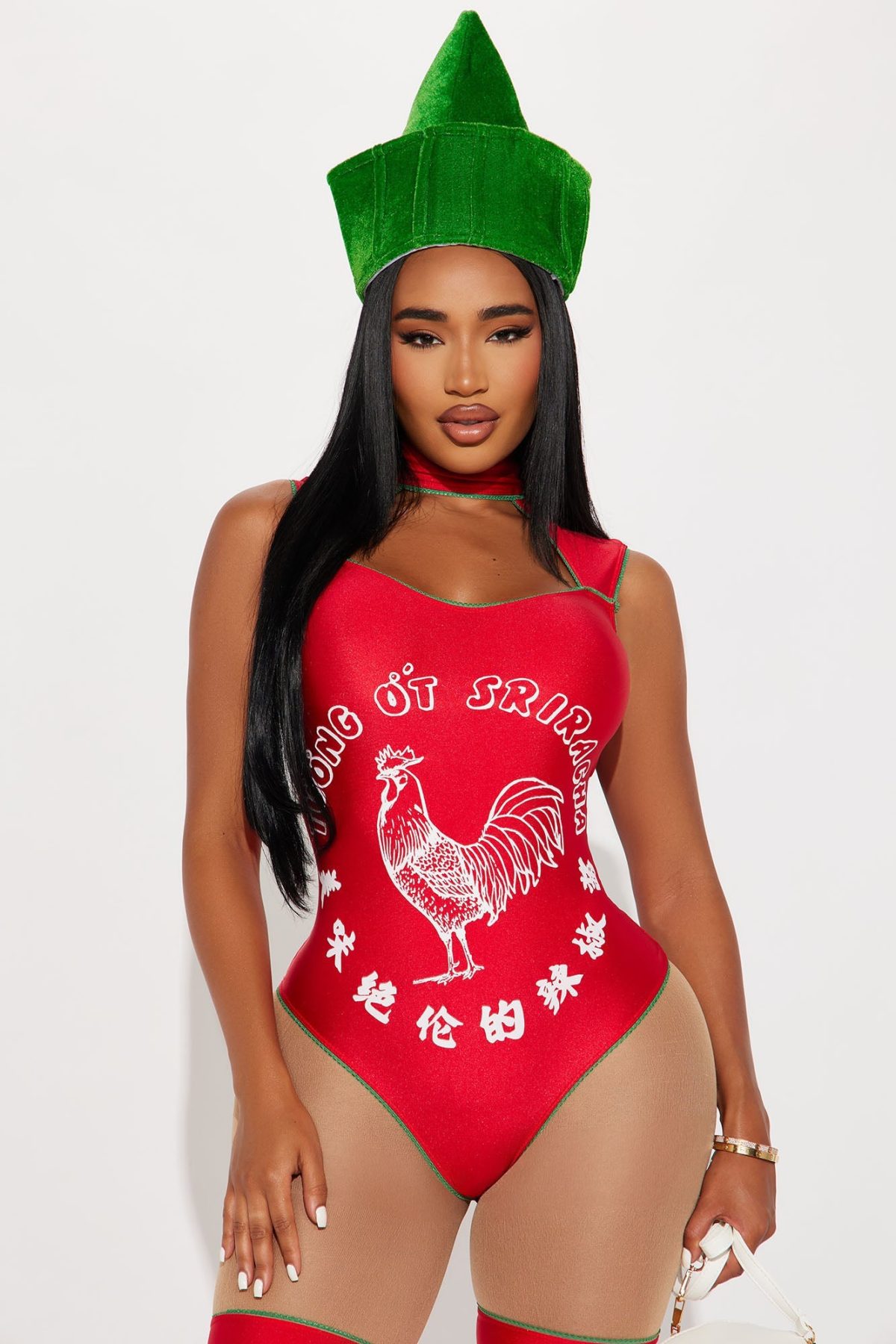 Hot Sauce Hottie 3 Piece Costume Set - Red/combo