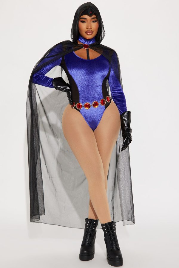 Shadowy Hero 4 Piece Costume Set - Blue