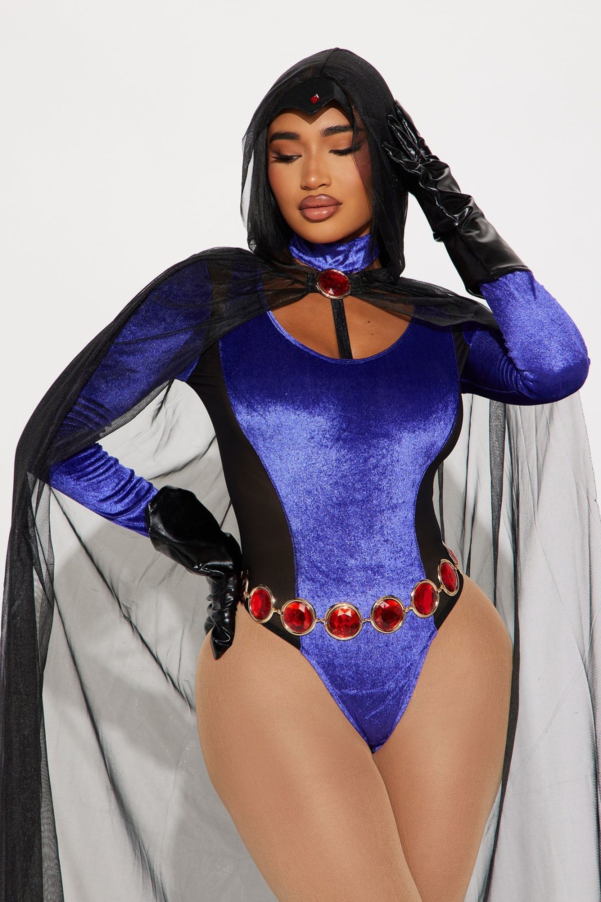 Shadowy Hero 4 Piece Costume Set - Blue