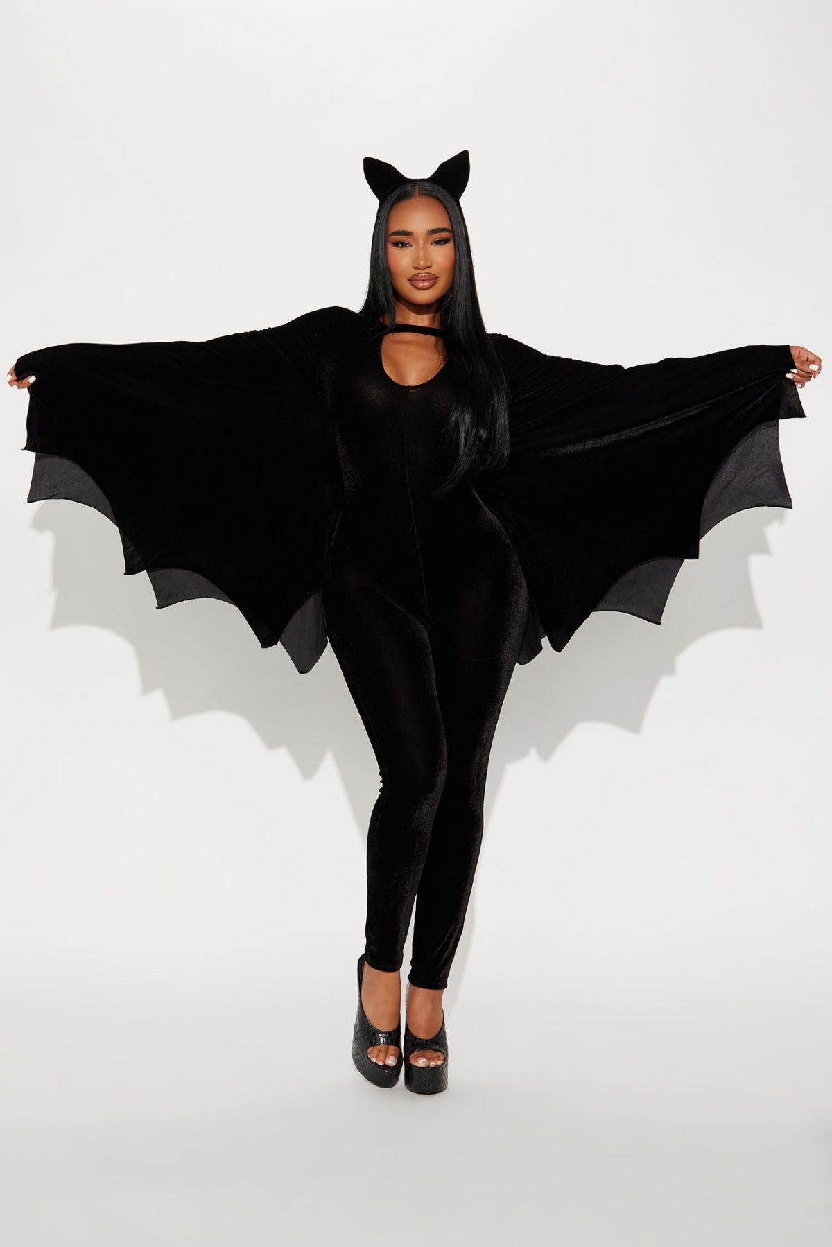 Cozy Bat Girl 2 Piece Costume Set - Black