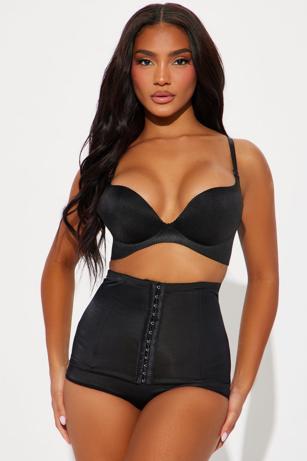 Giving Curves Waist Cinching Shapewear Panty - Black