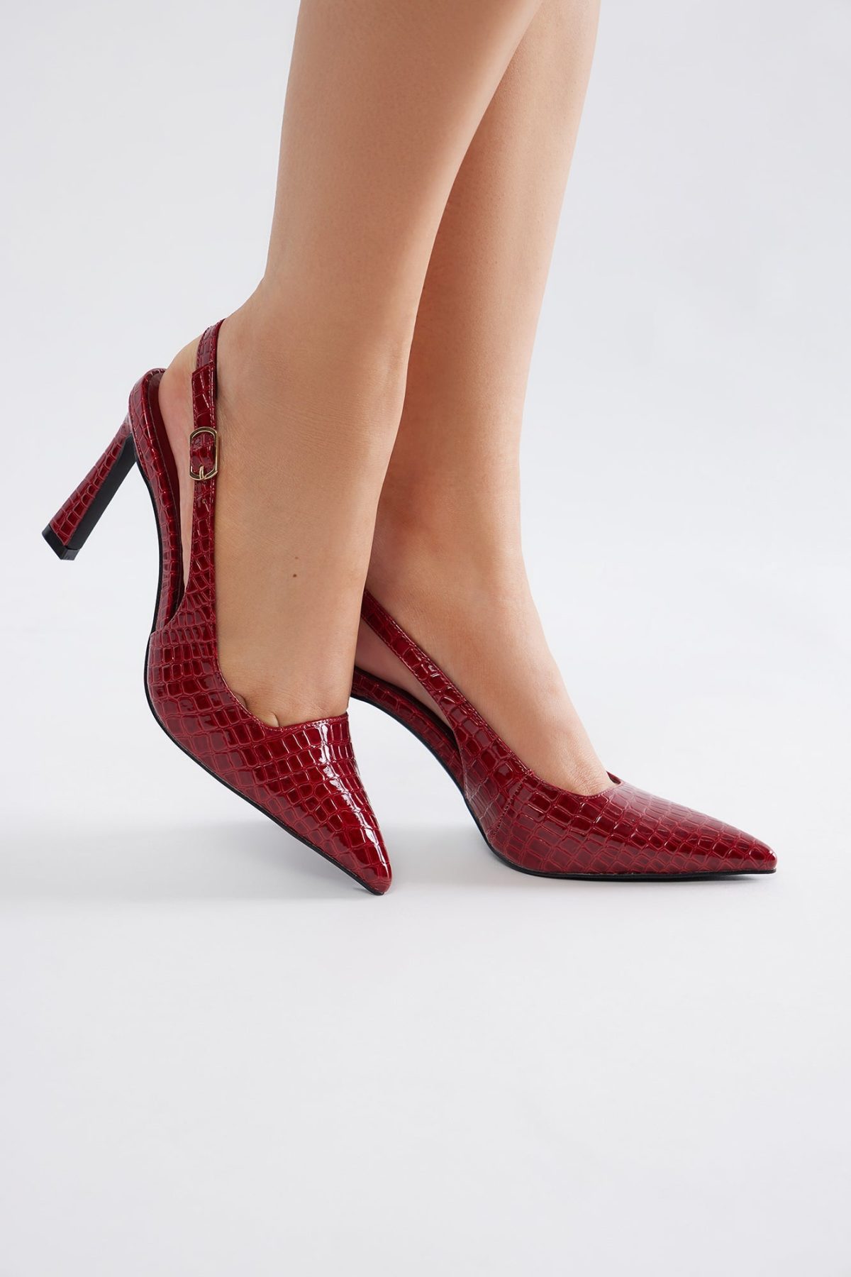 Samantha Slingback Pumps - Red/combo