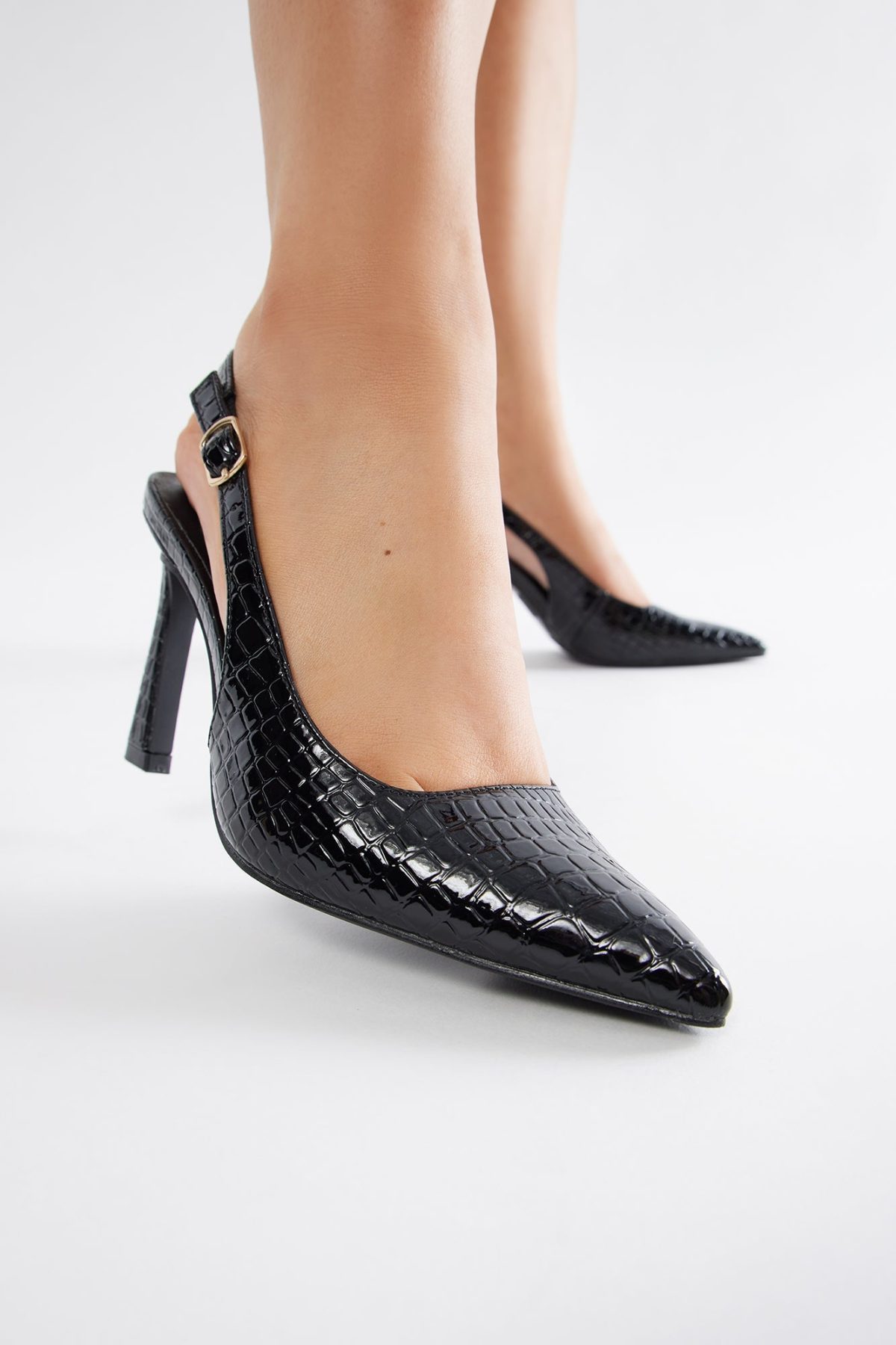 Samantha Slingback Pumps - Black/combo