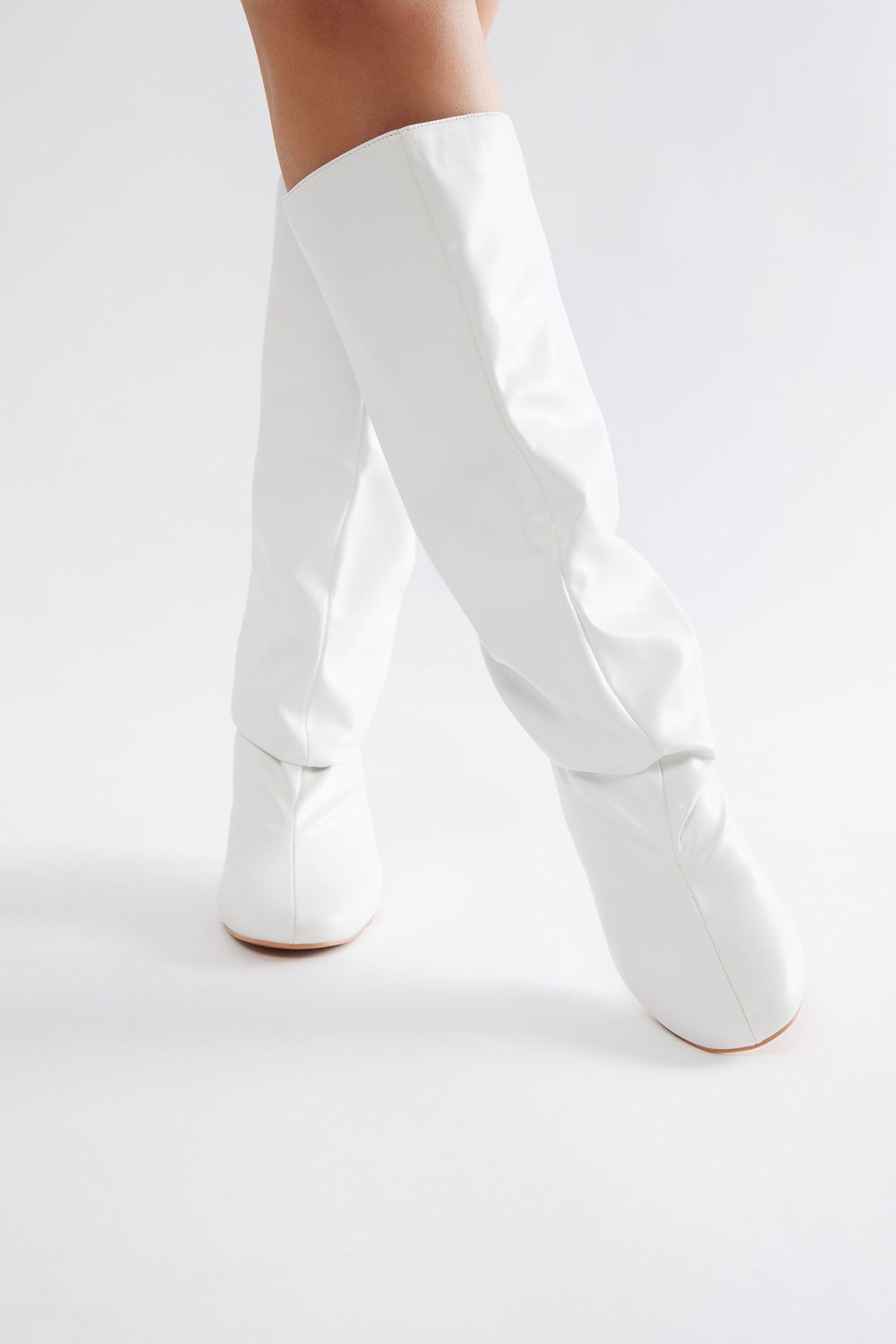 Style Icon Knee High Boots - White