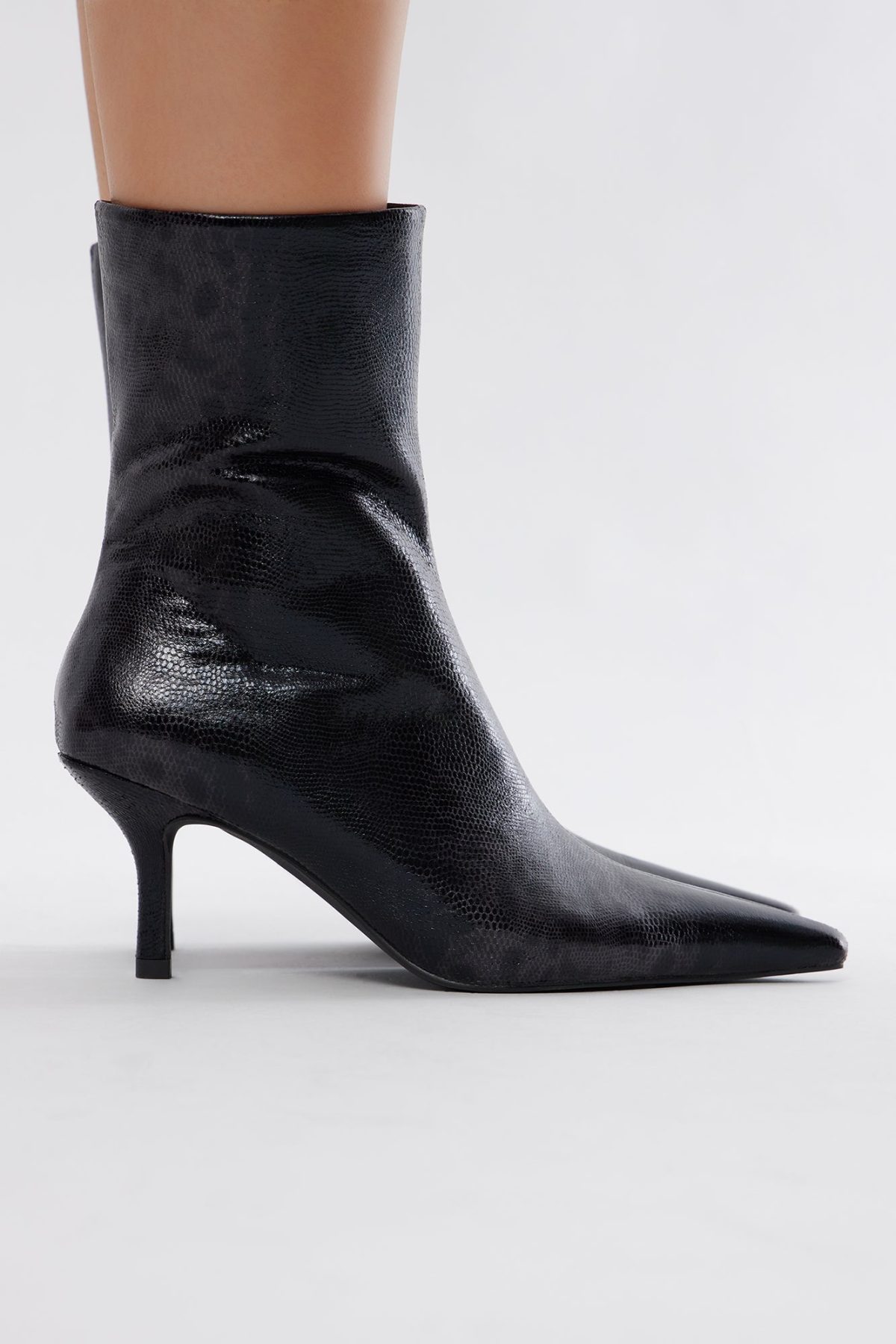 Meg Heeled Booties - Black/combo