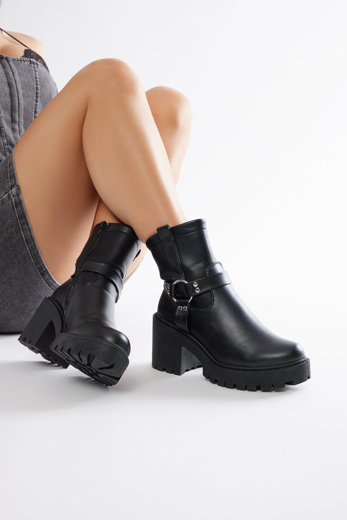 Wiley Heeled Booties - Black