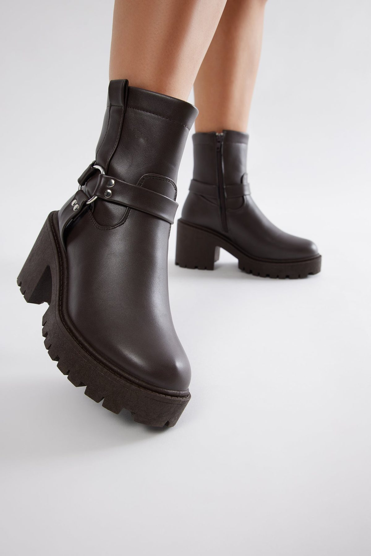 Wiley Heeled Booties - Brown