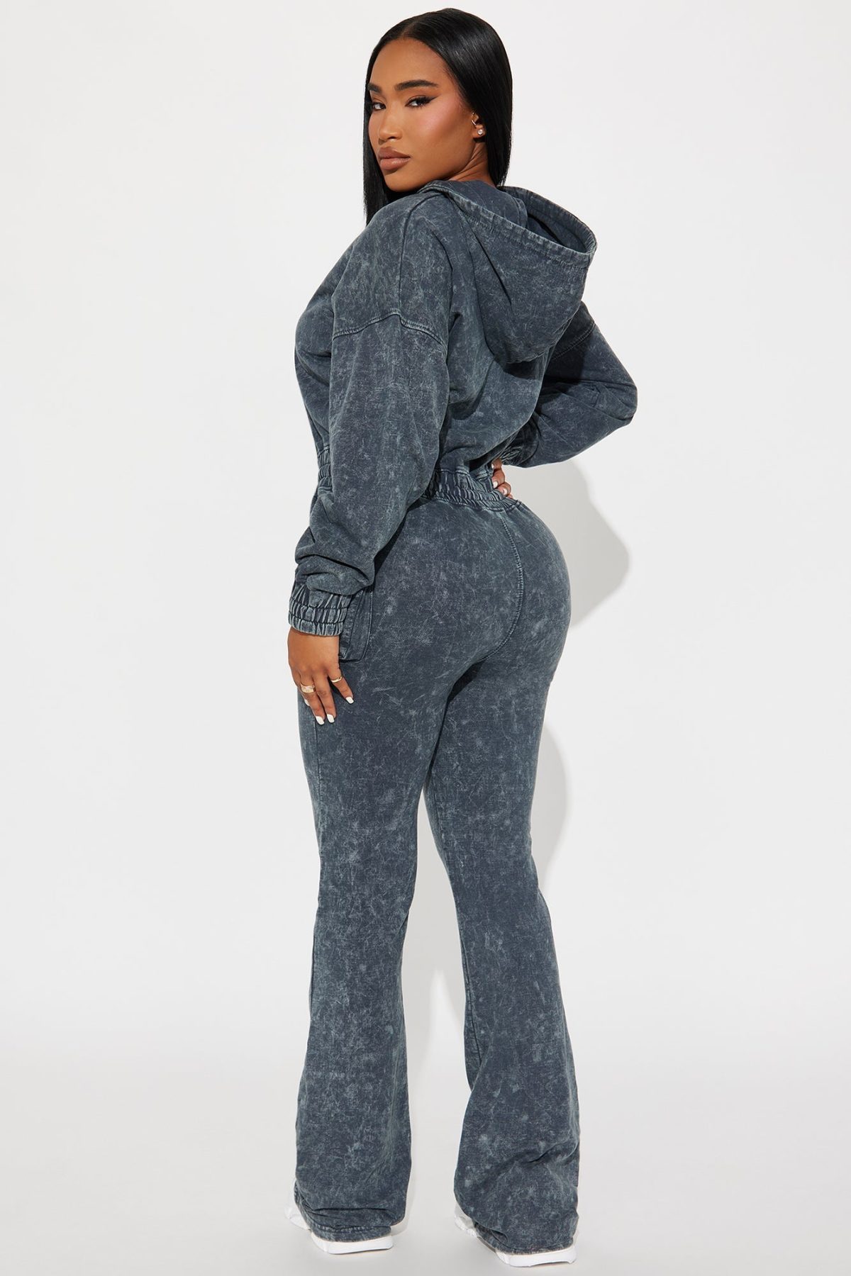 Found My Peace Washed Jumpsuit - Navy