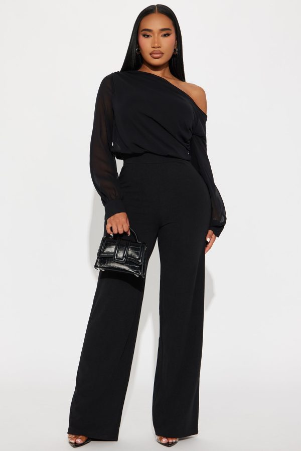 Taking Notice Jumpsuit - Black