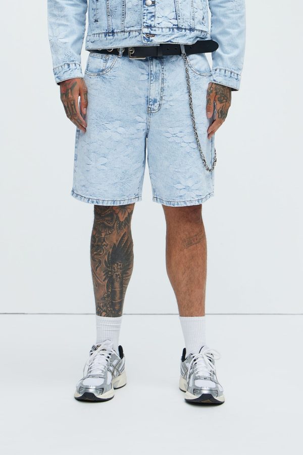 Kenneth Relaxed Denim Shorts - Light Wash