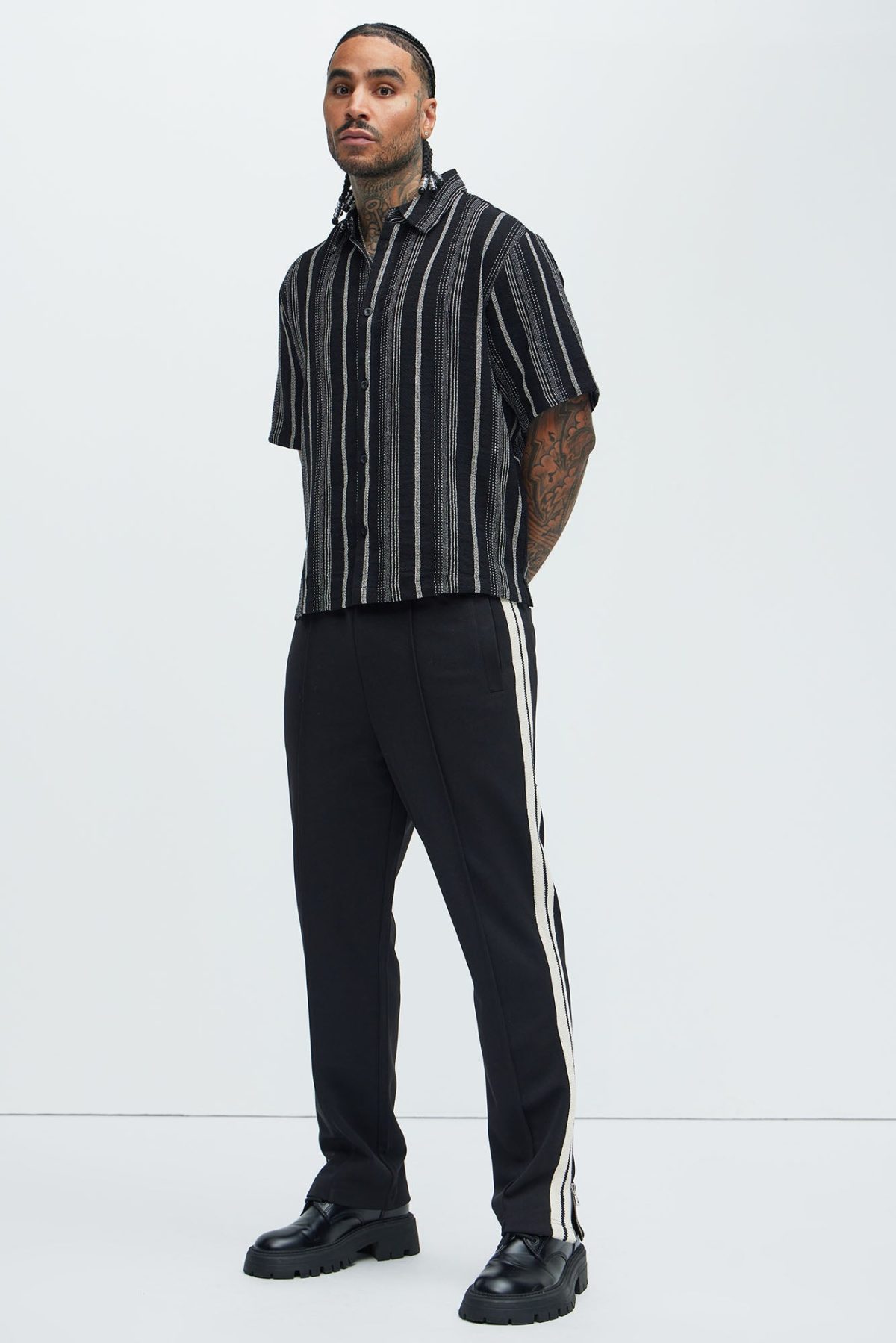 Stuart Stripe Shirt - Black