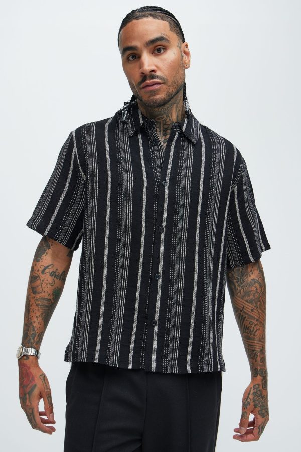 Stuart Stripe Shirt - Black