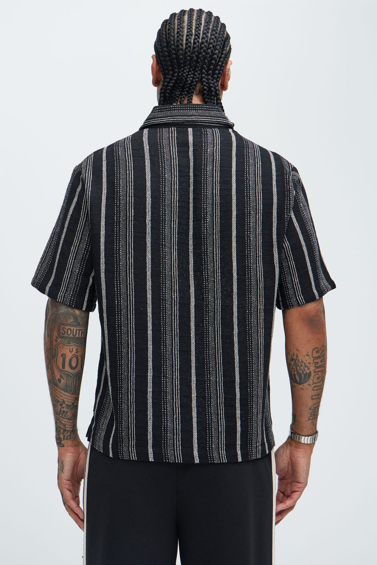 Stuart Stripe Shirt - Black