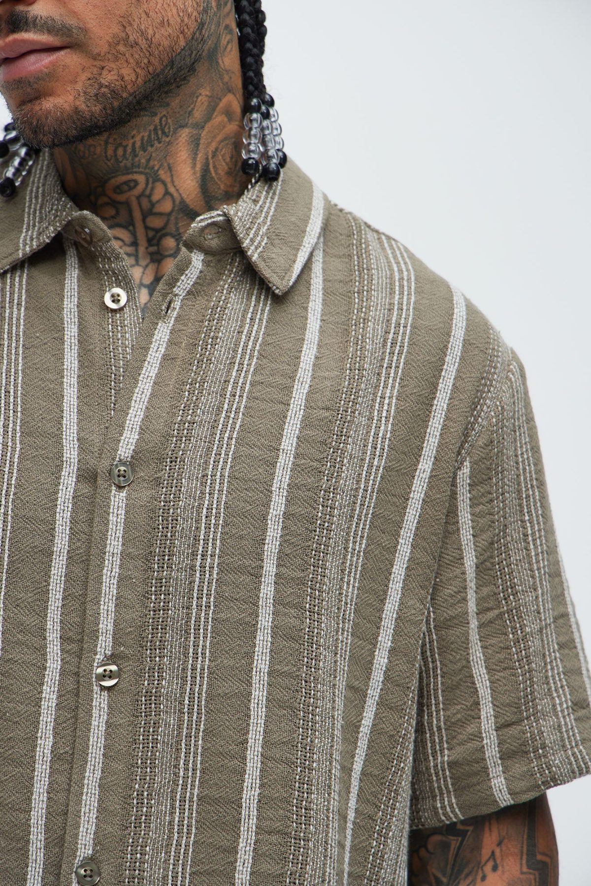 Stuart Stripe Shirt - Olive